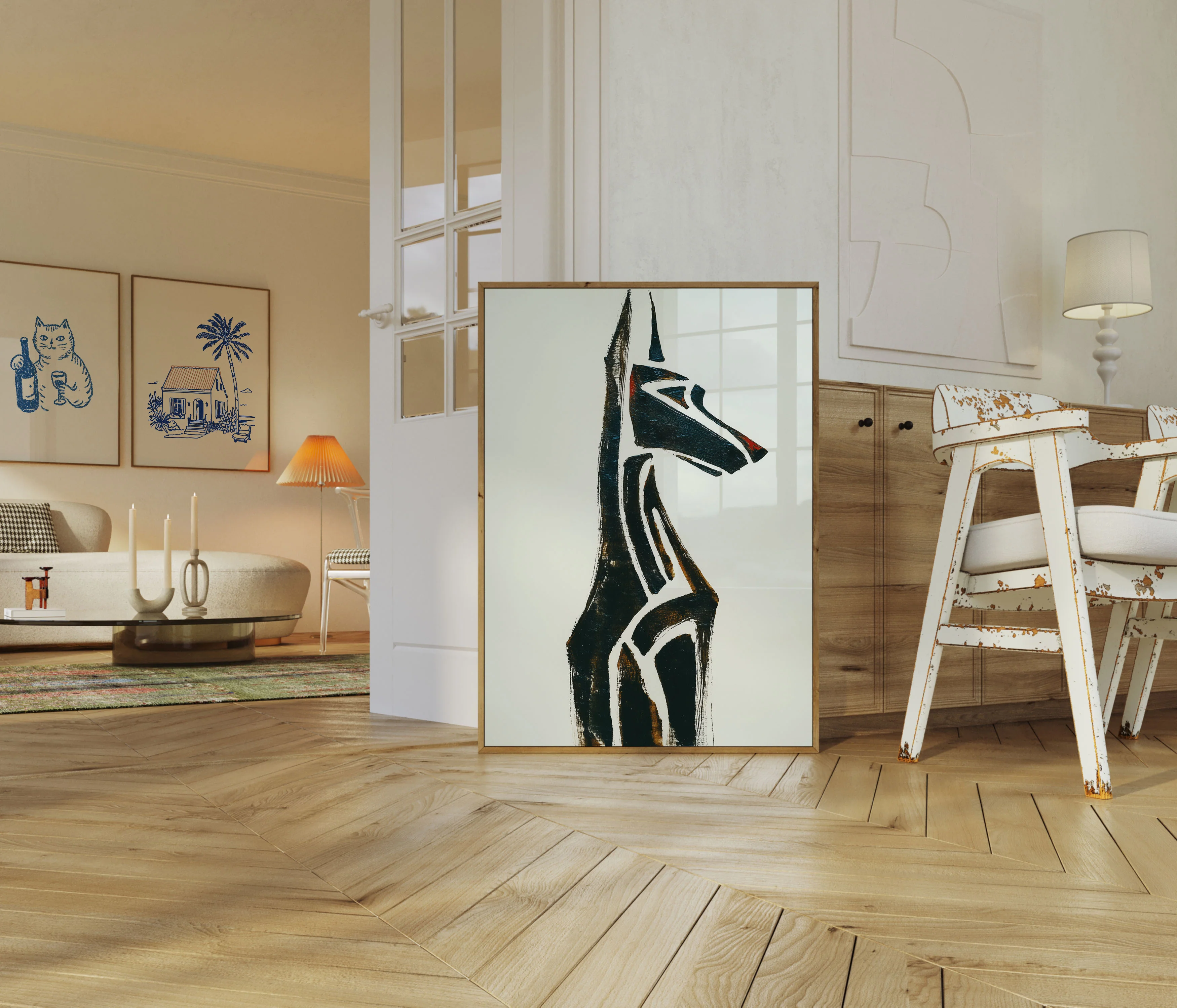 Abstract Geometric Dog Poster - Image 5