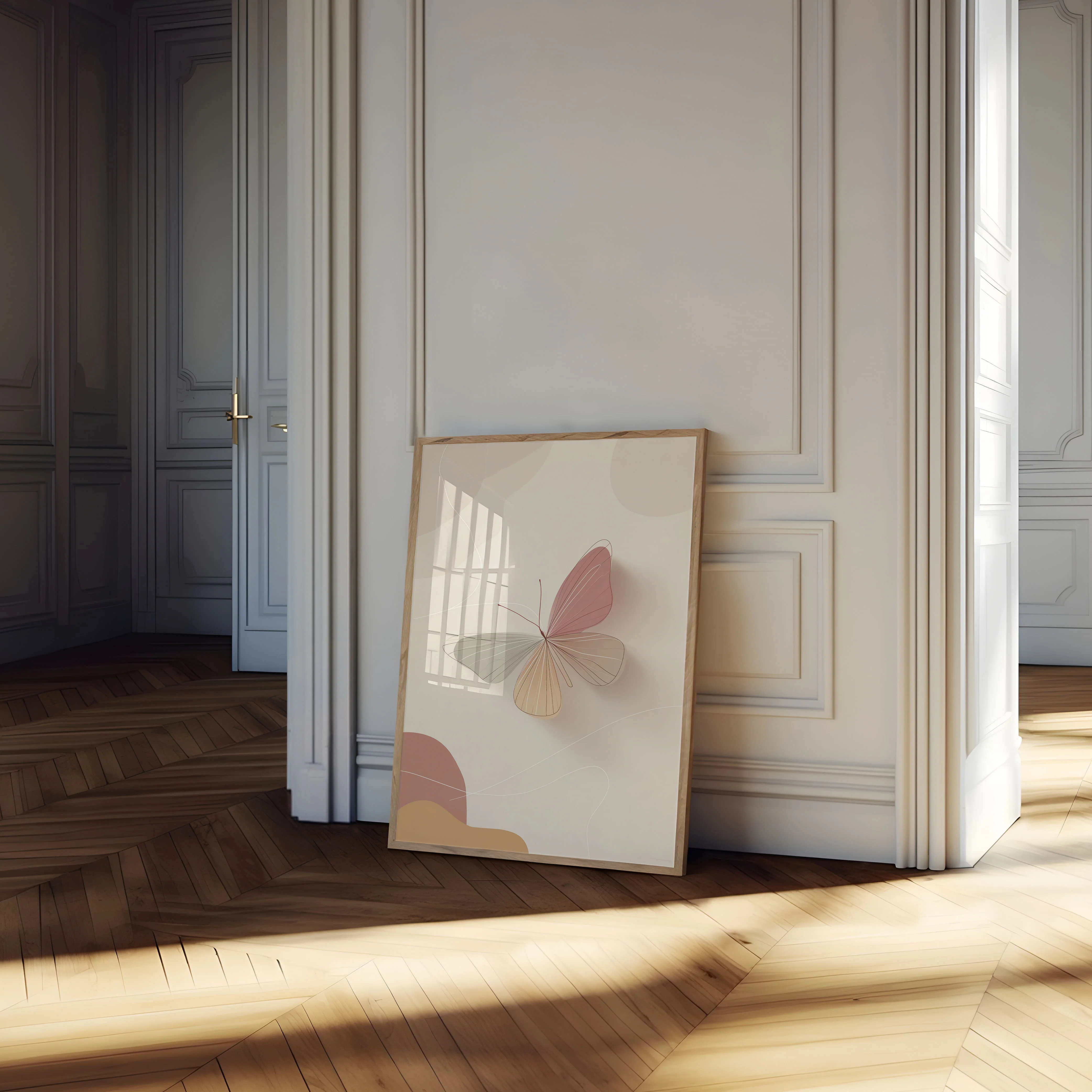 Abstract Pastel Butterfly Poster - Image 4