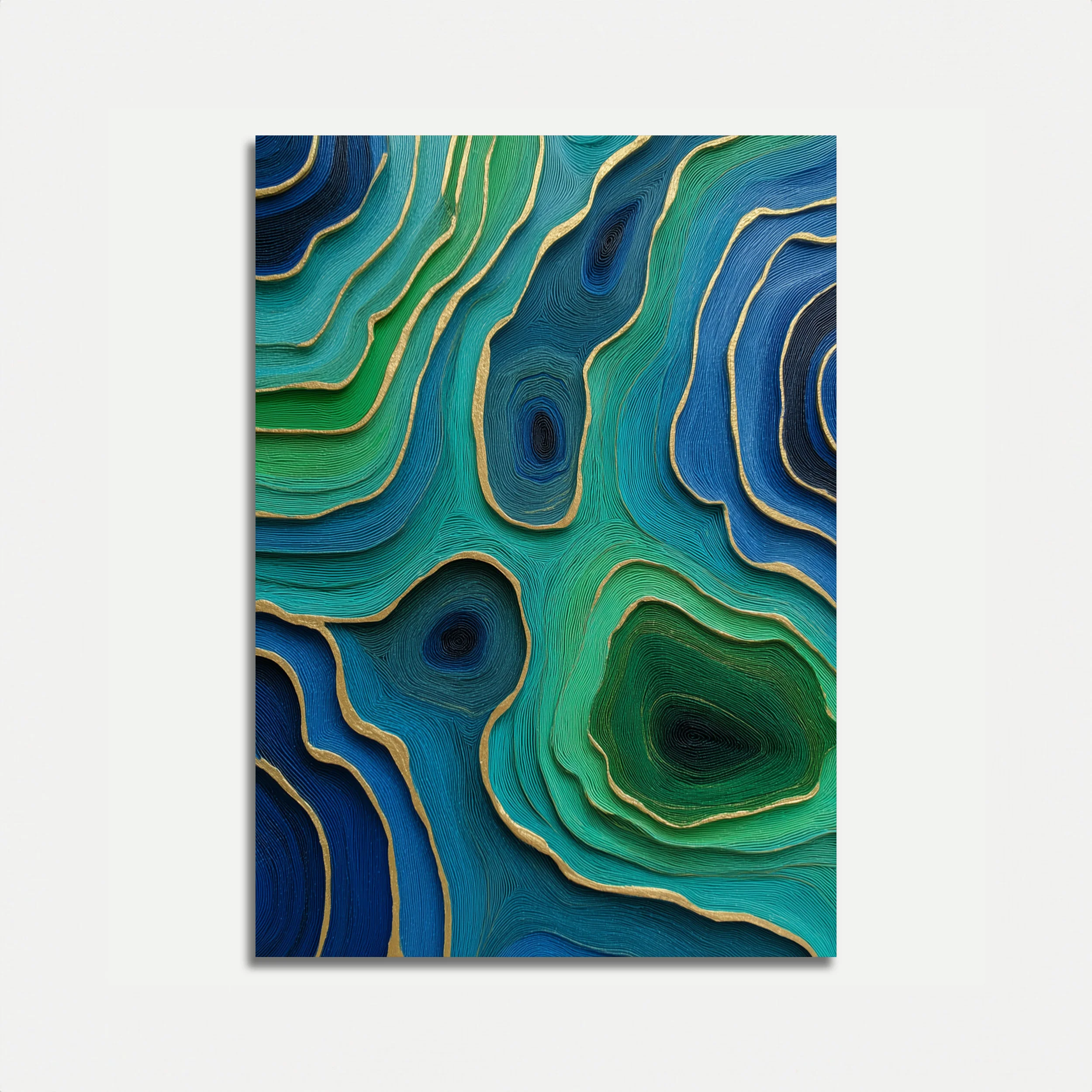 Abstract Topographic Landscape Poster