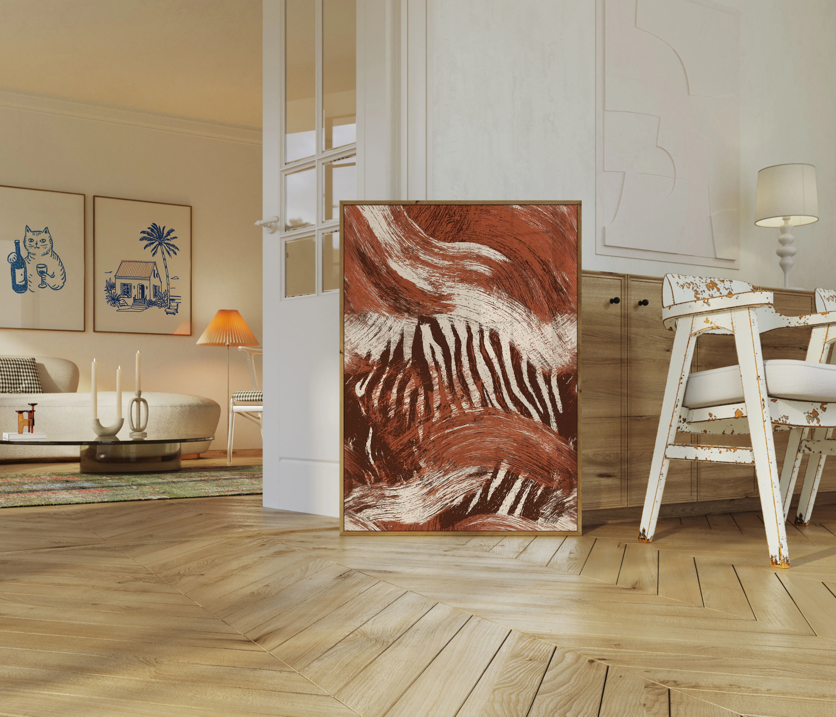 Abstract Zebra Stripes Poster - Image 5
