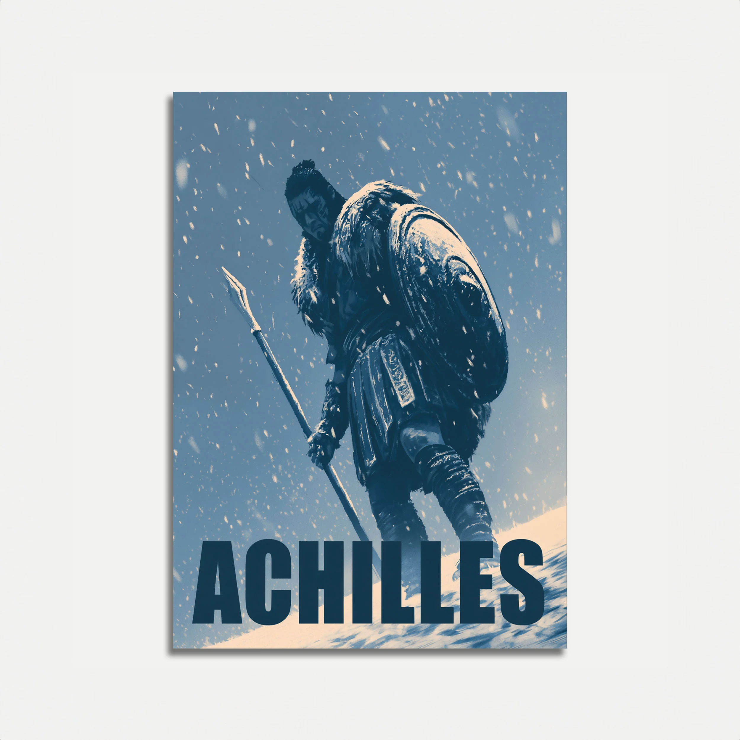 Achilles Warrior in Snow Poster
