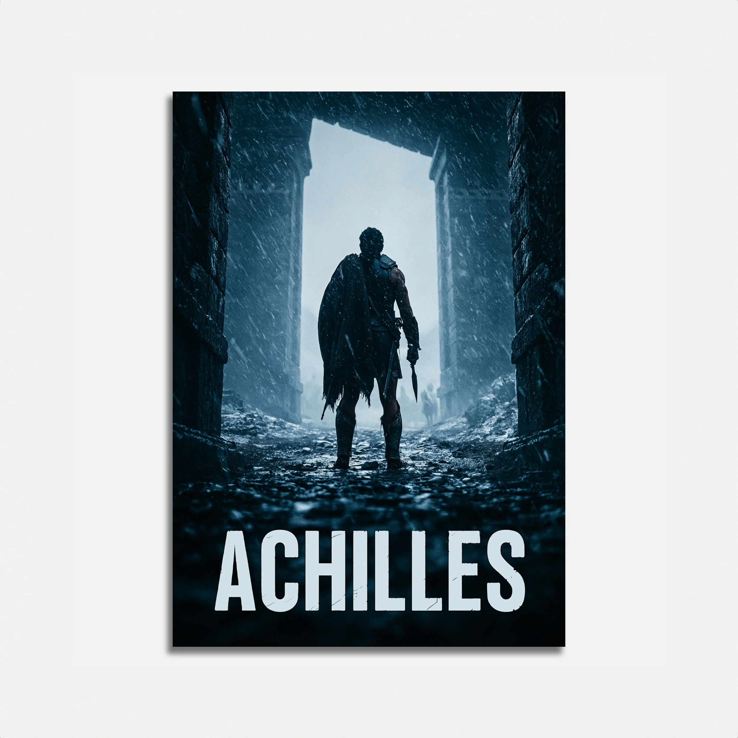 Achilles Warrior in the Snow Poster