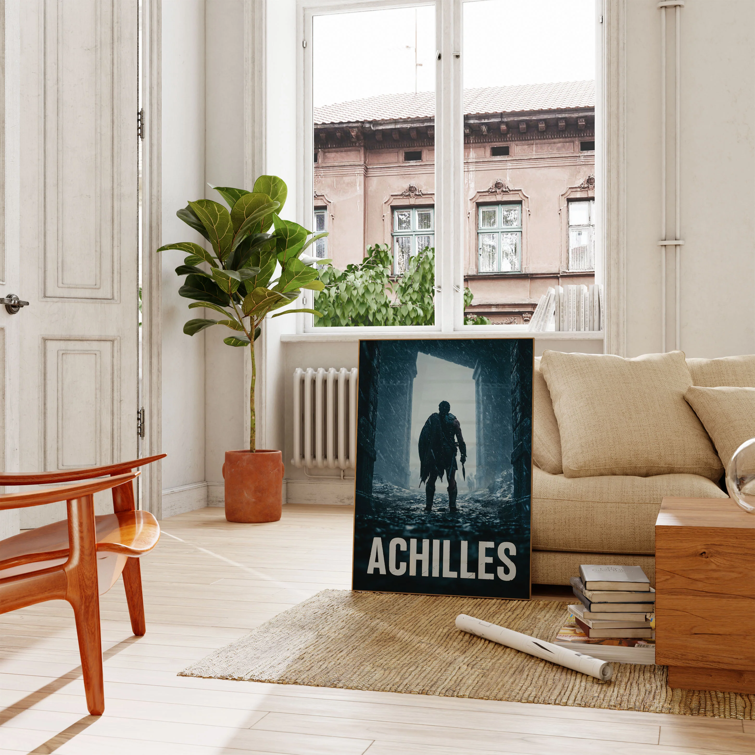 Achilles Warrior in the Snow Poster - Image 2