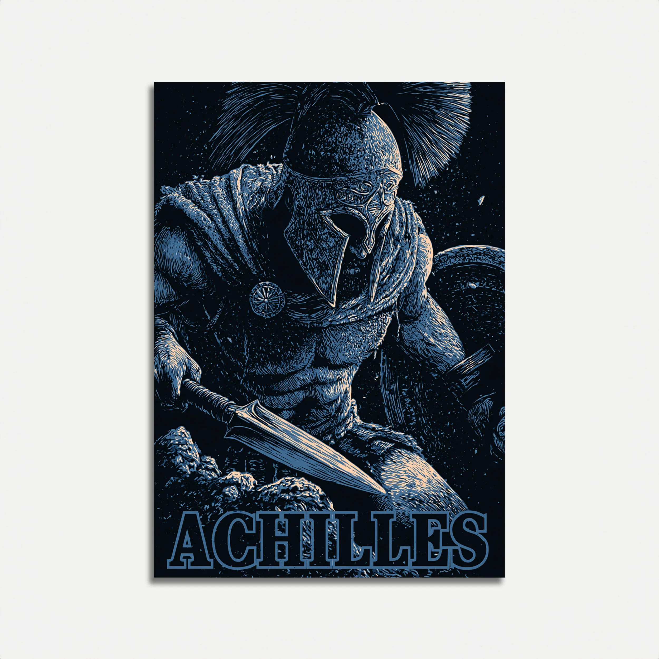 Achilles Warrior Mythological Poster