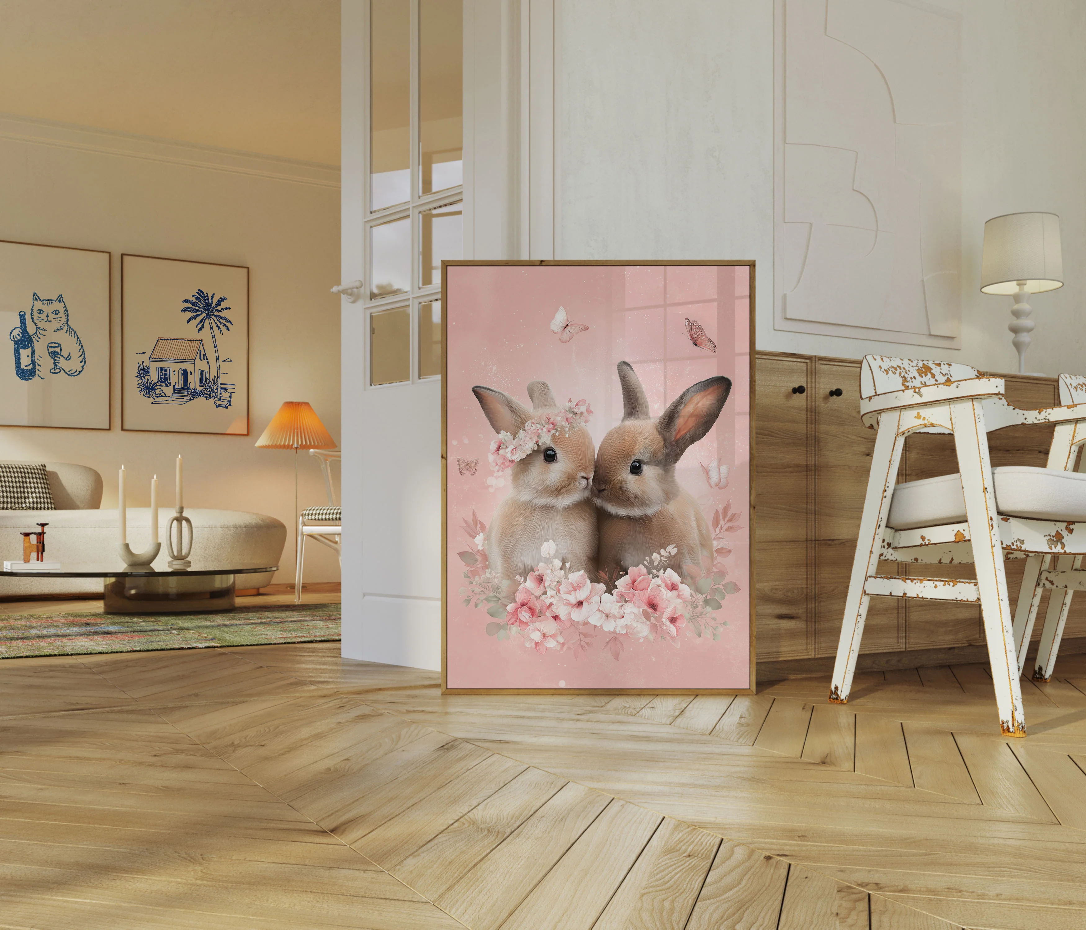 Adorable Bunny Lovers Poster - Image 5
