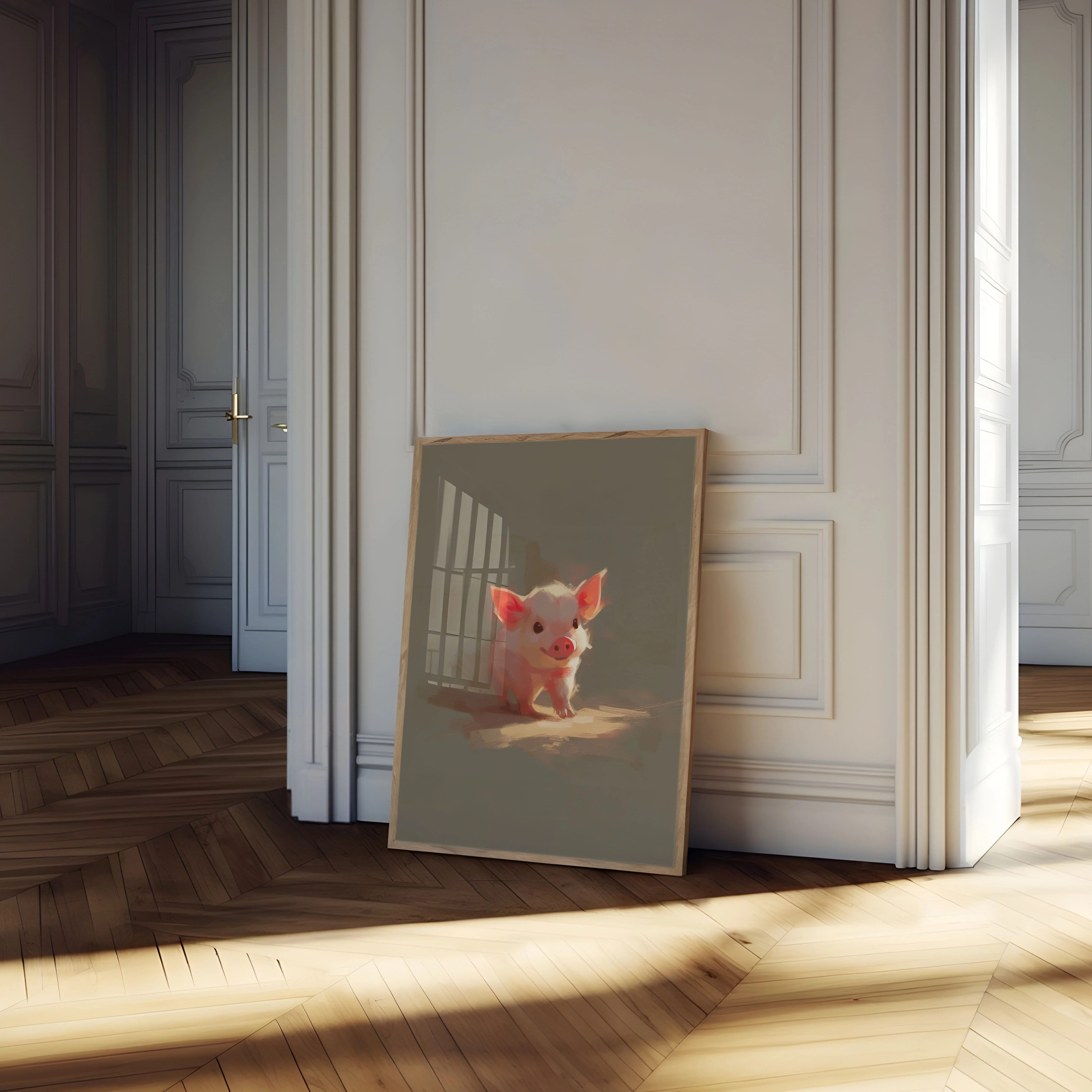 Adorable Pink Piglet Poster - Image 4