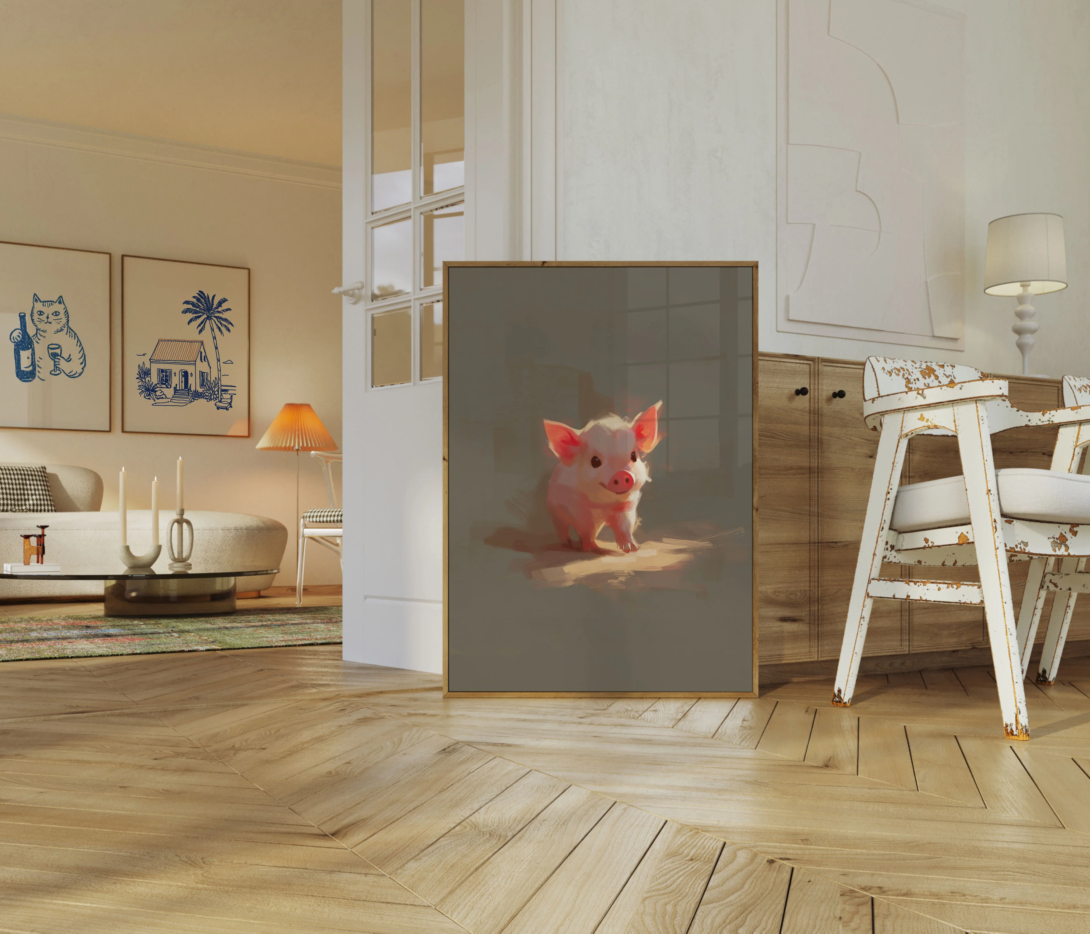 Adorable Pink Piglet Poster - Image 5
