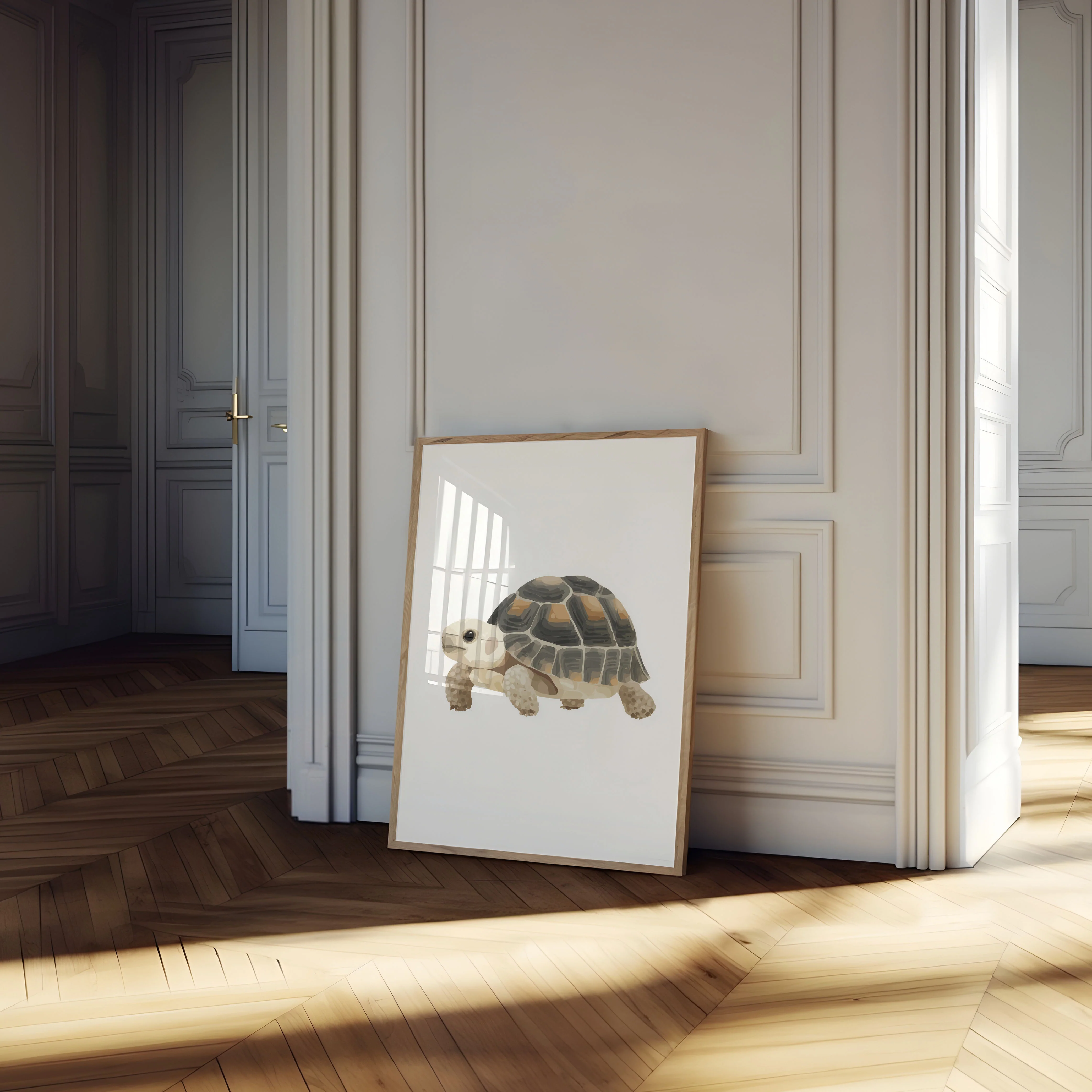 Adorable Tortoise Illustrated Poster - Image 4