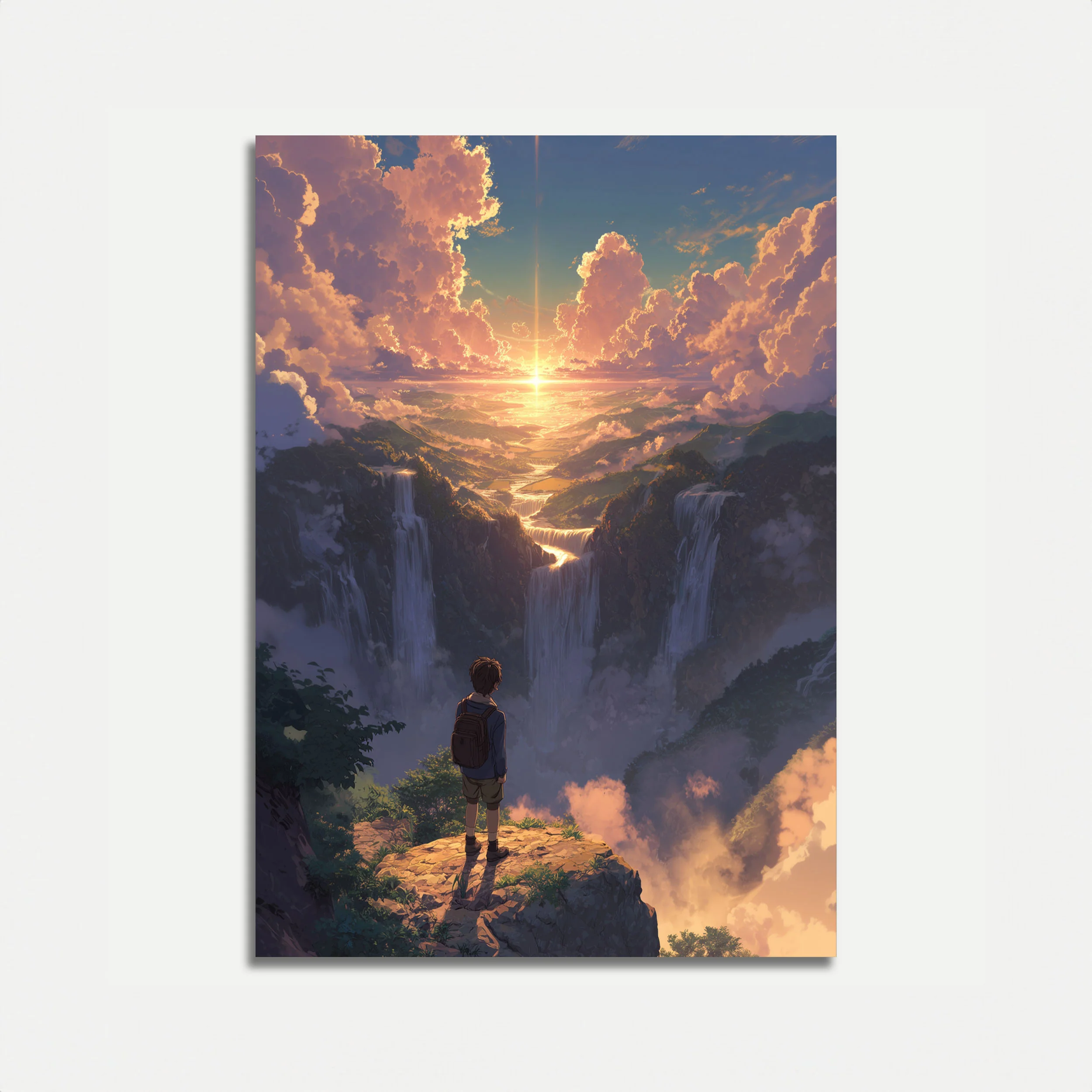 Adventure at Golden Sunrise Poster