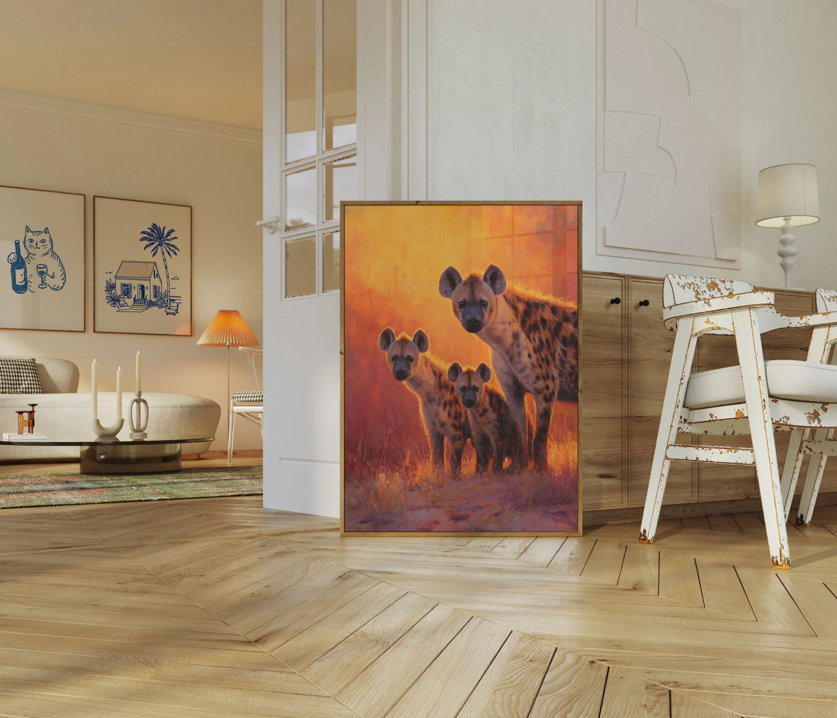 African Hyenas at Sunset Poster - Image 5