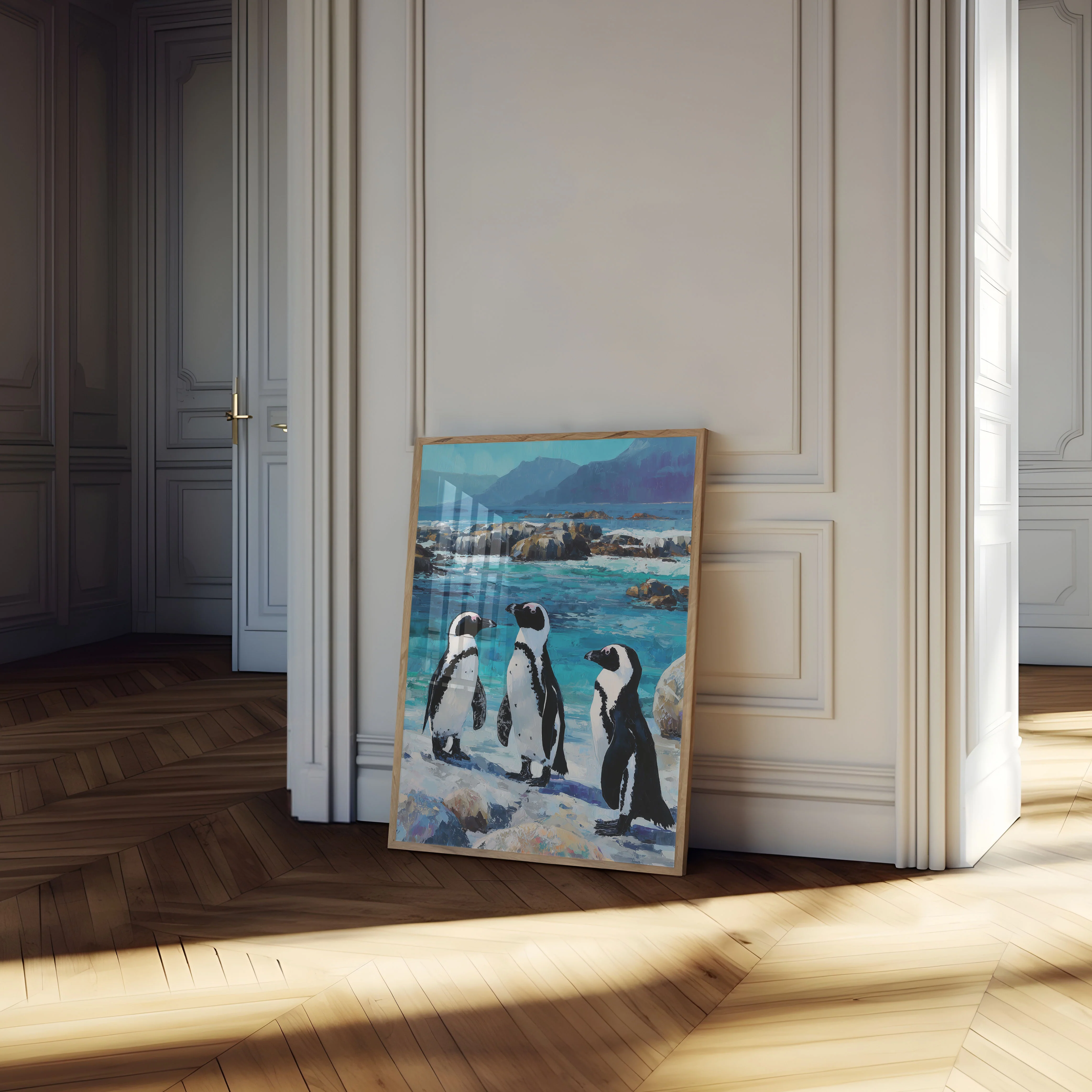 African Penguins by the Shore Poster - Image 4