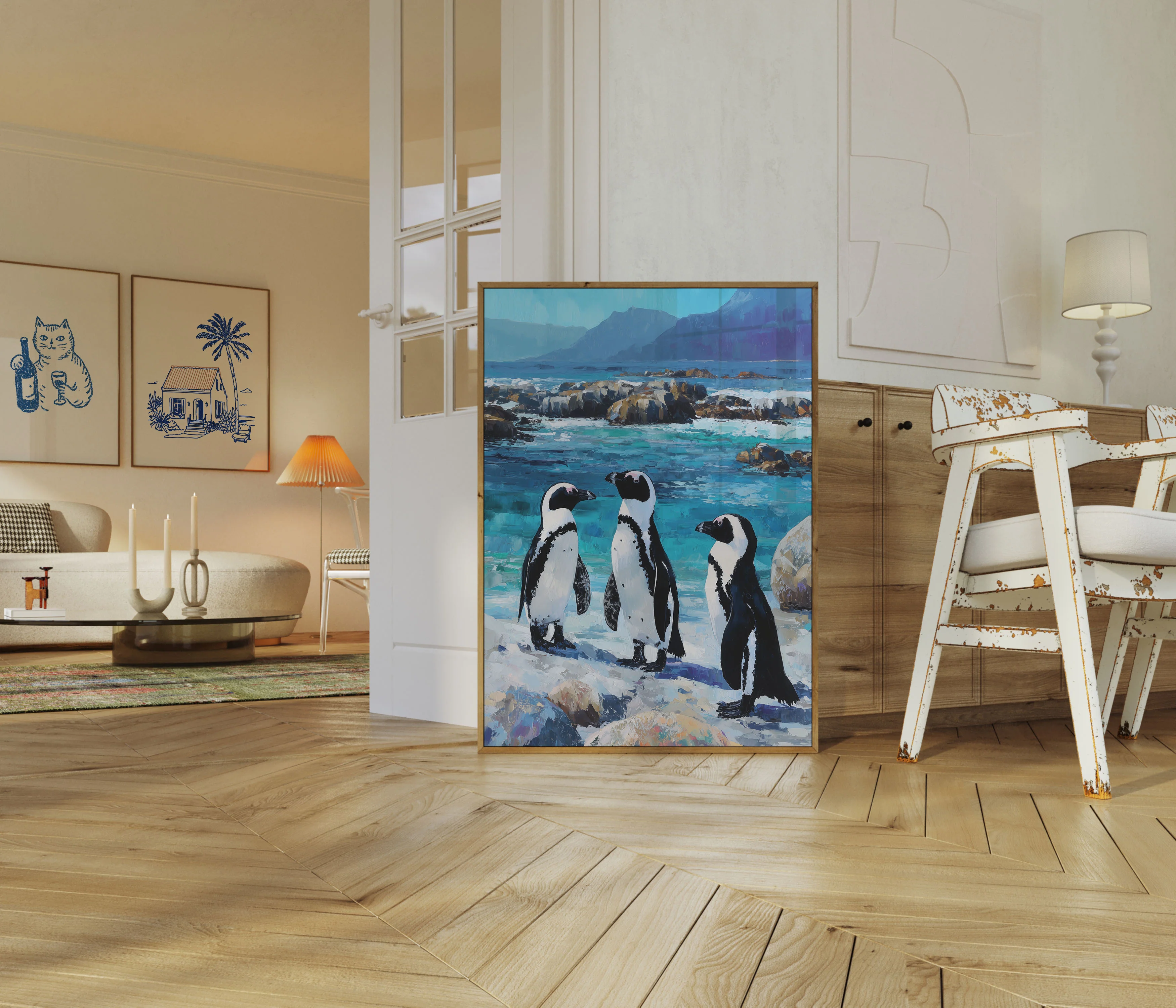 African Penguins by the Shore Poster - Image 5