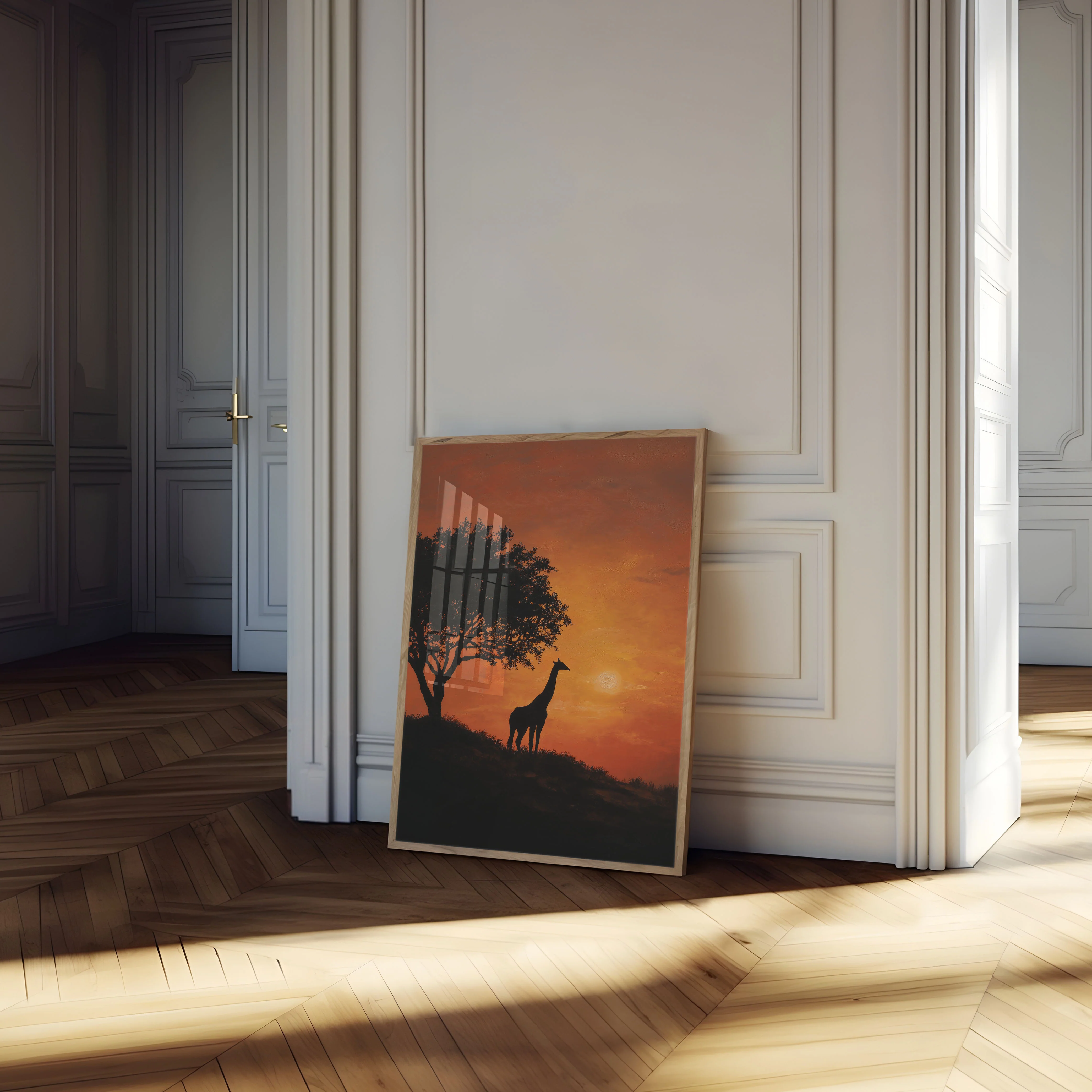 African Sunset Giraffe Poster - Image 4