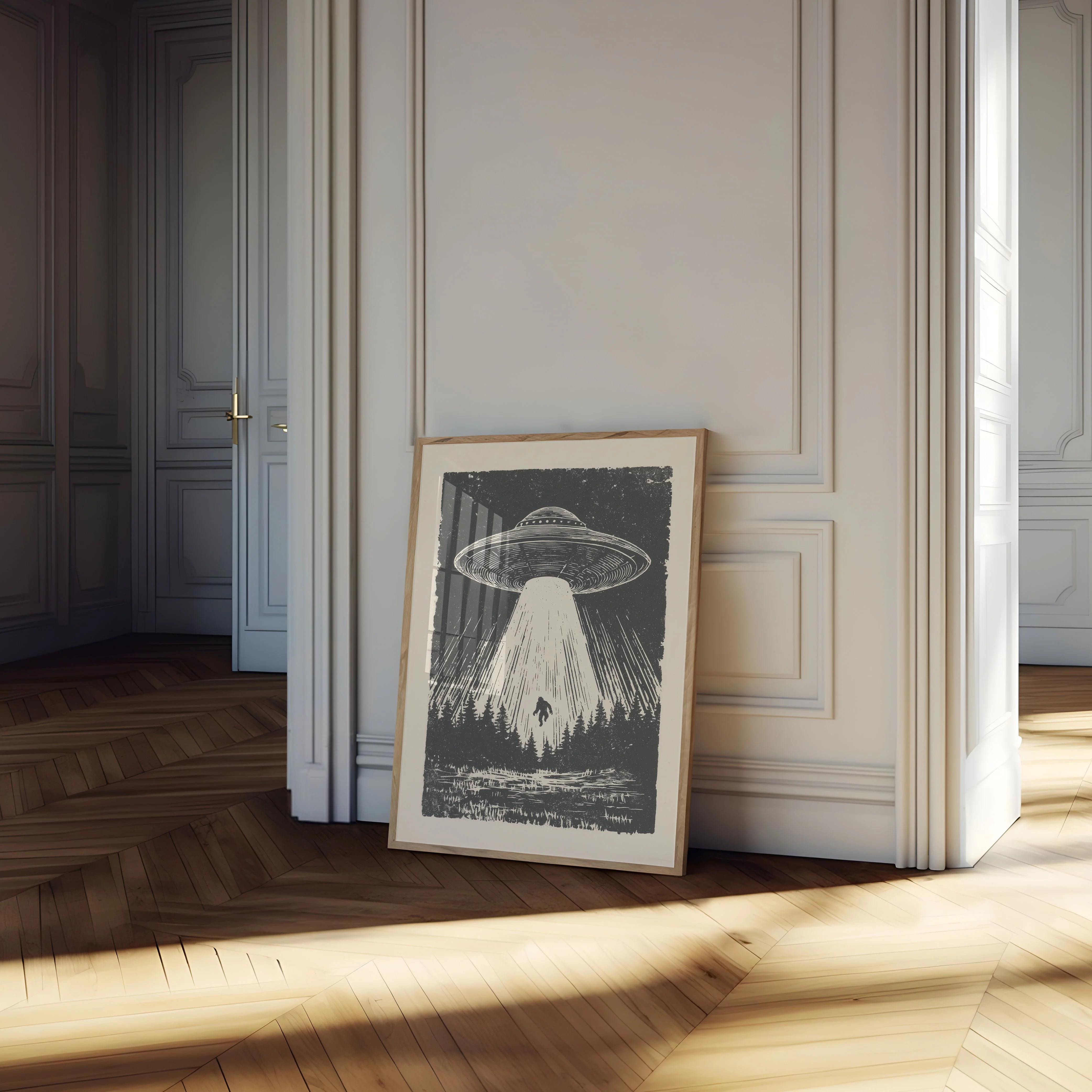 Alien Abduction Forest Poster - Image 4