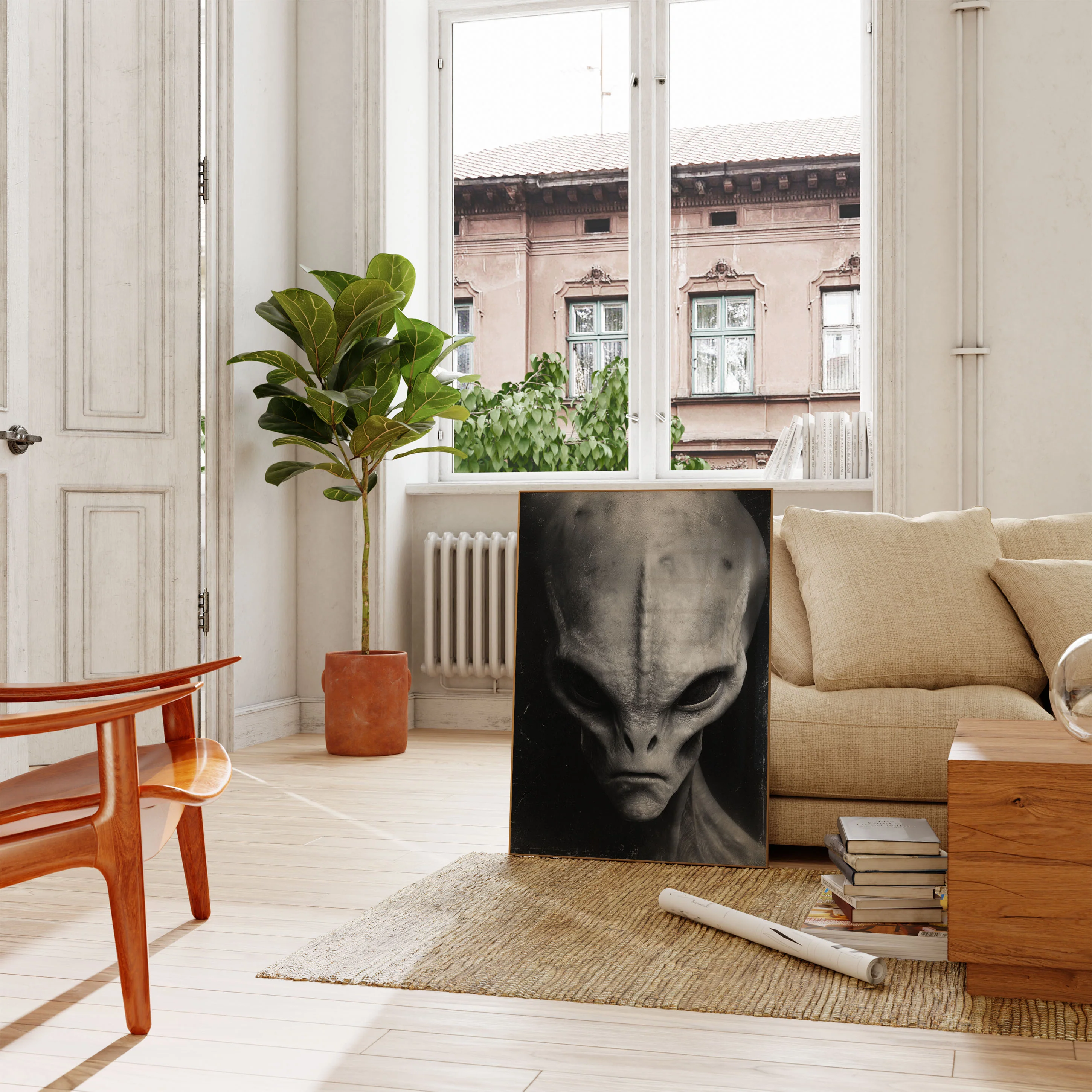 Alien Encounter Dark Poster - Image 2