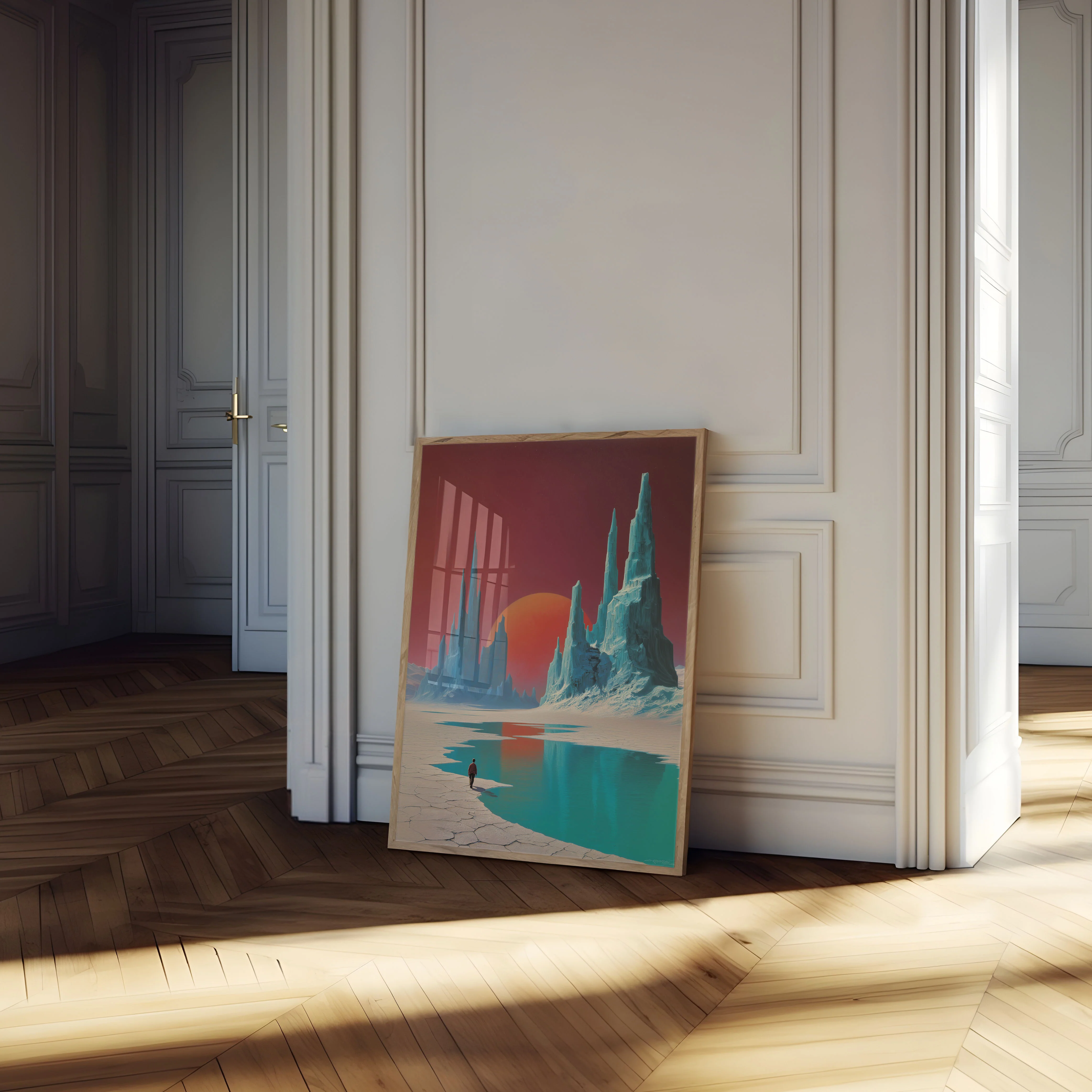 Alien Landscape with Crystal Towers Poster - Image 4