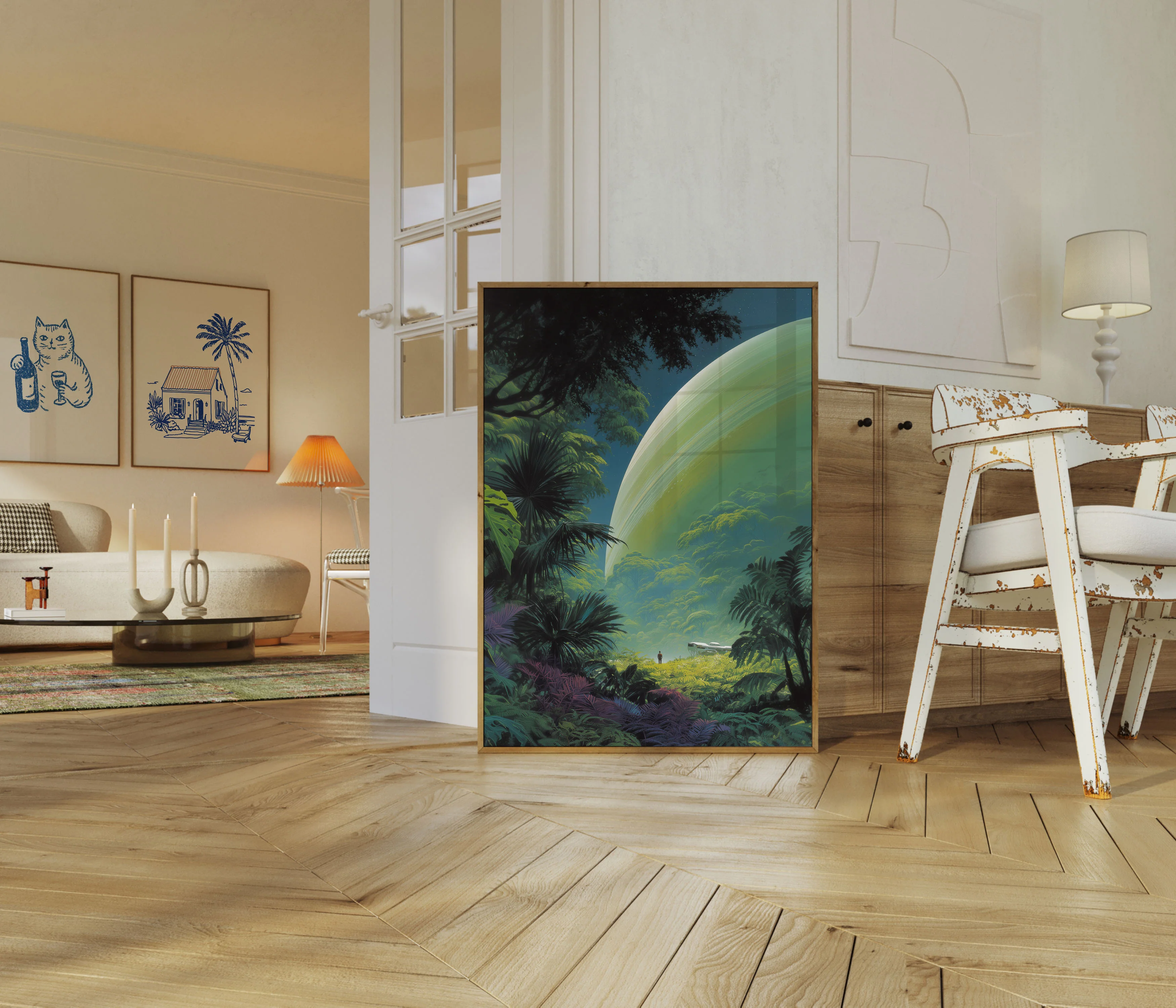 Alien Planet Jungle Landscape Poster - Image 5