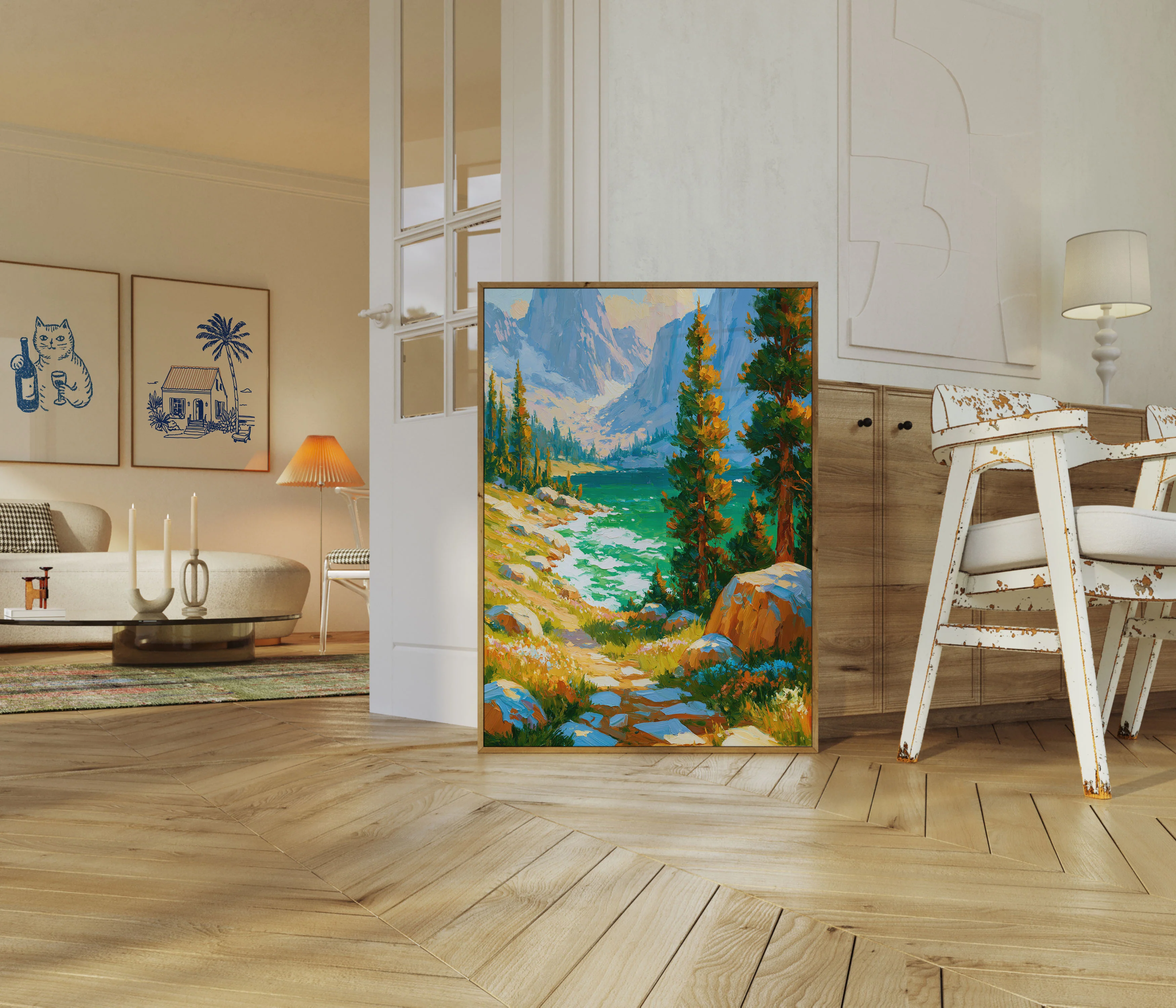 Alpine Lake Mountain Landscape Poster - Image 5