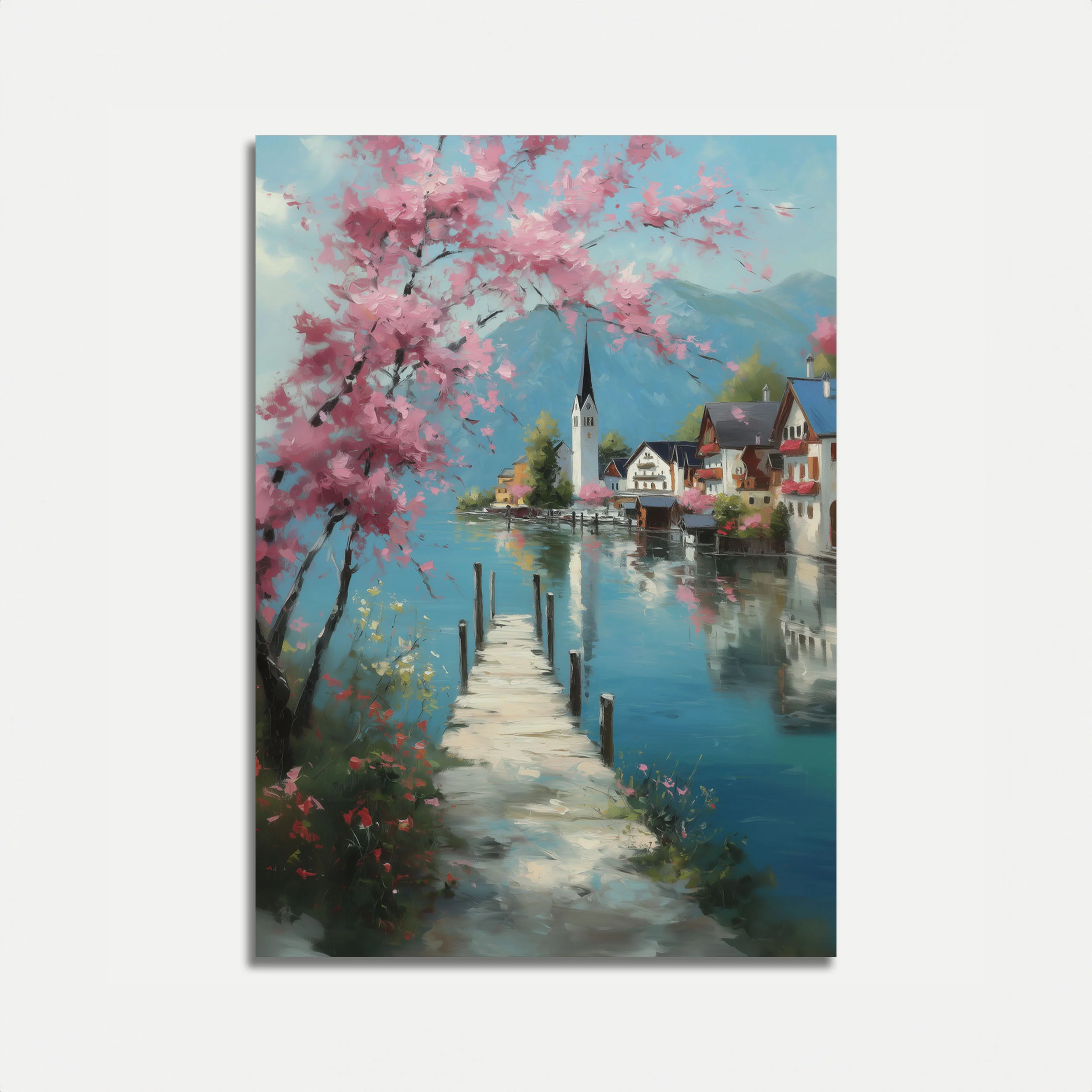 Alpine Lake Village Spring Poster