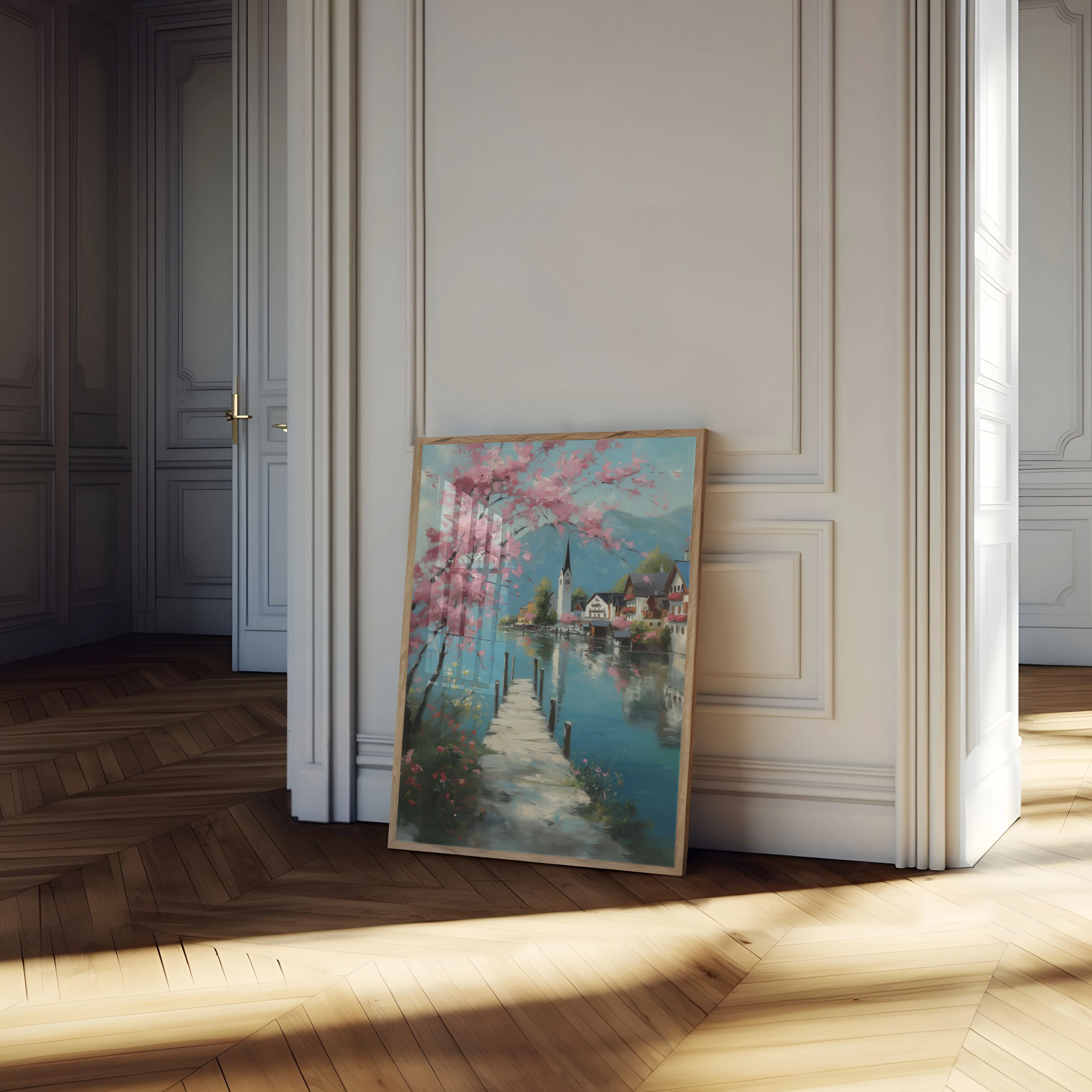 Alpine Lake Village Spring Poster - Image 4