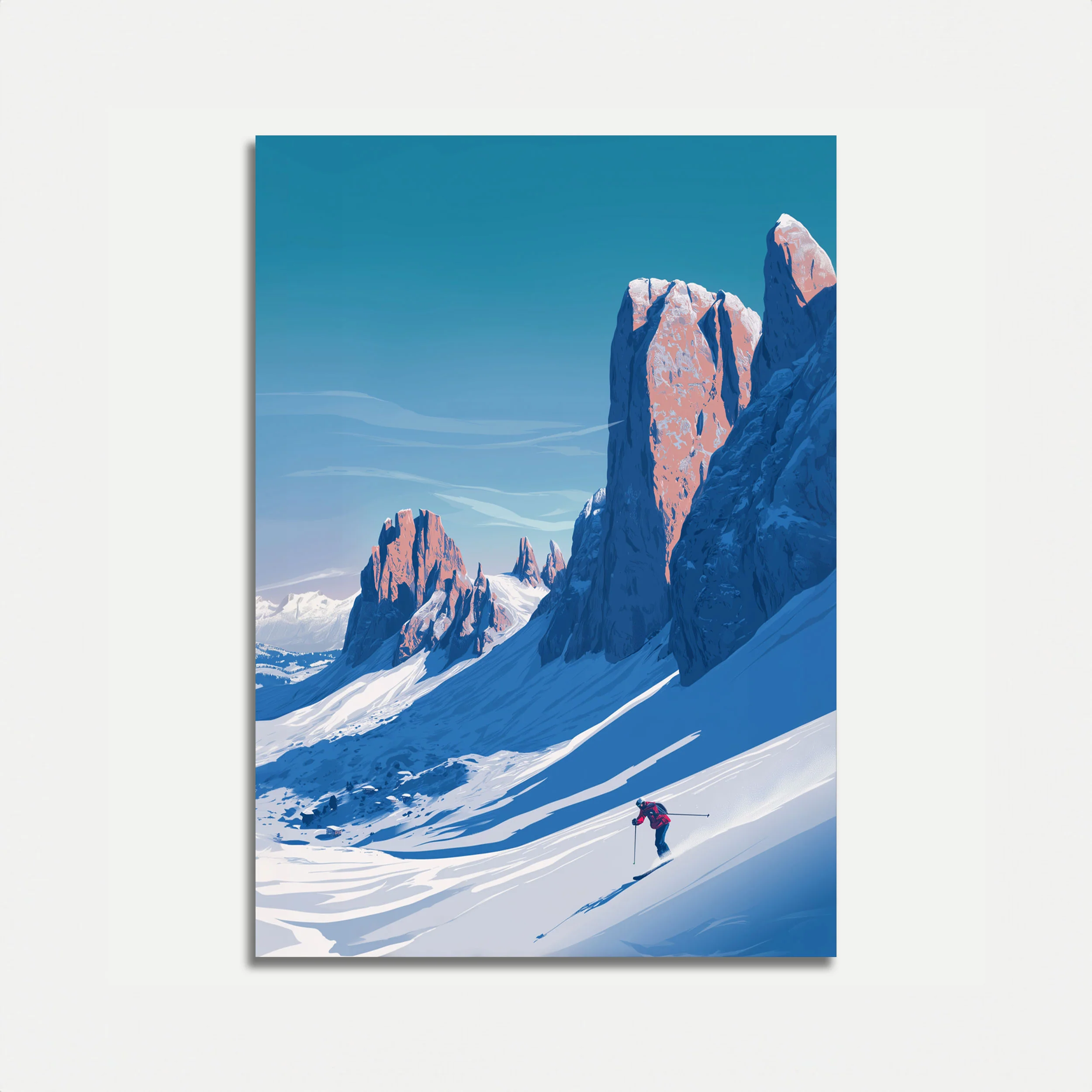 Alpine Solitude Ski Poster