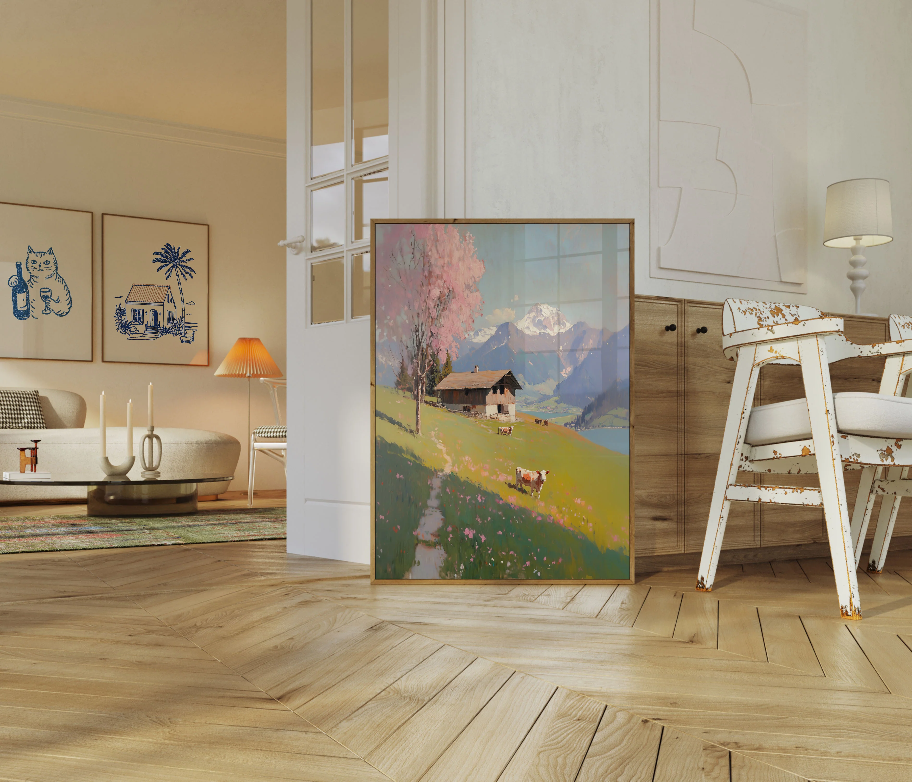 Alpine Spring Mountain Tranquility Poster - Image 5