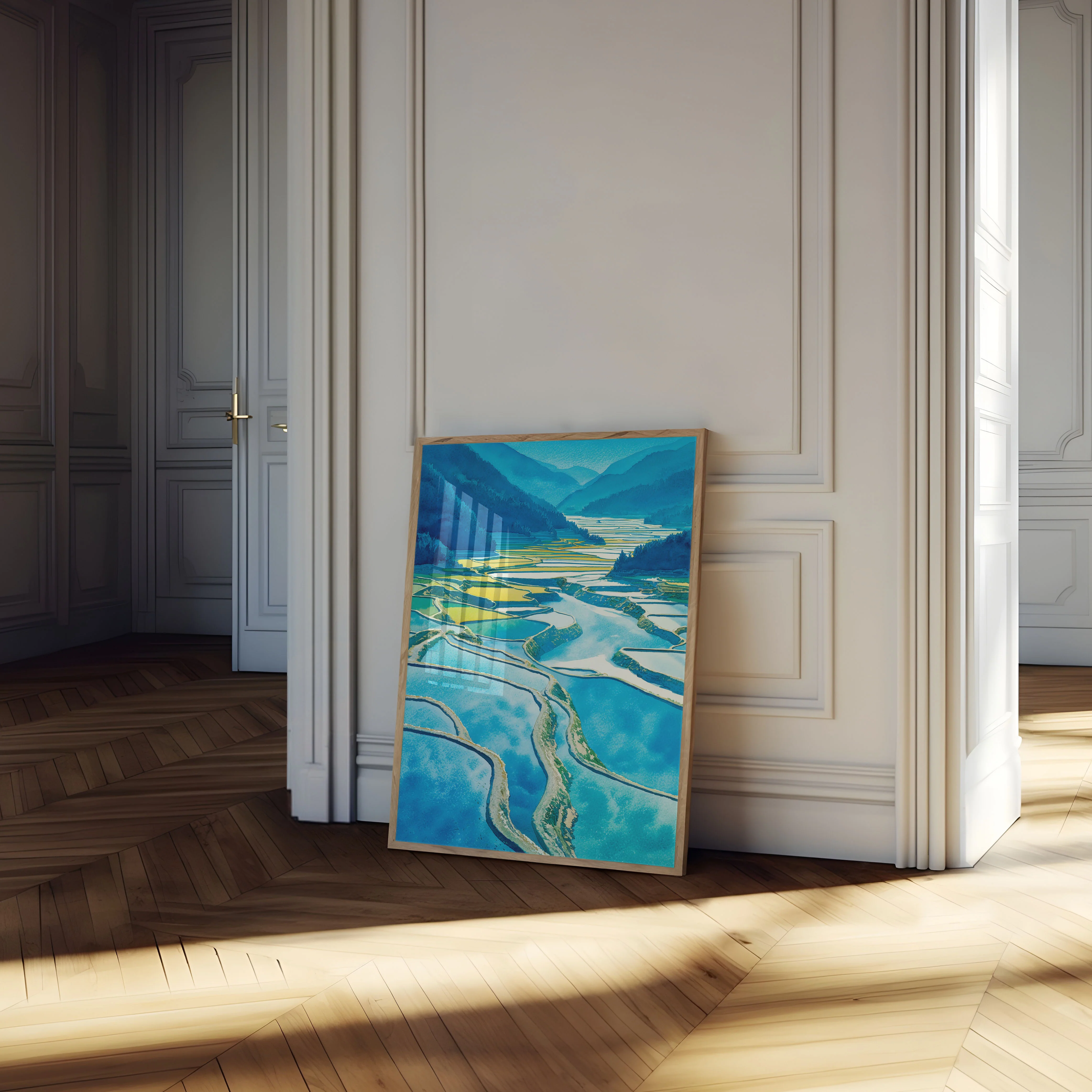 Alpine Valley Rice Fields Poster - Image 4