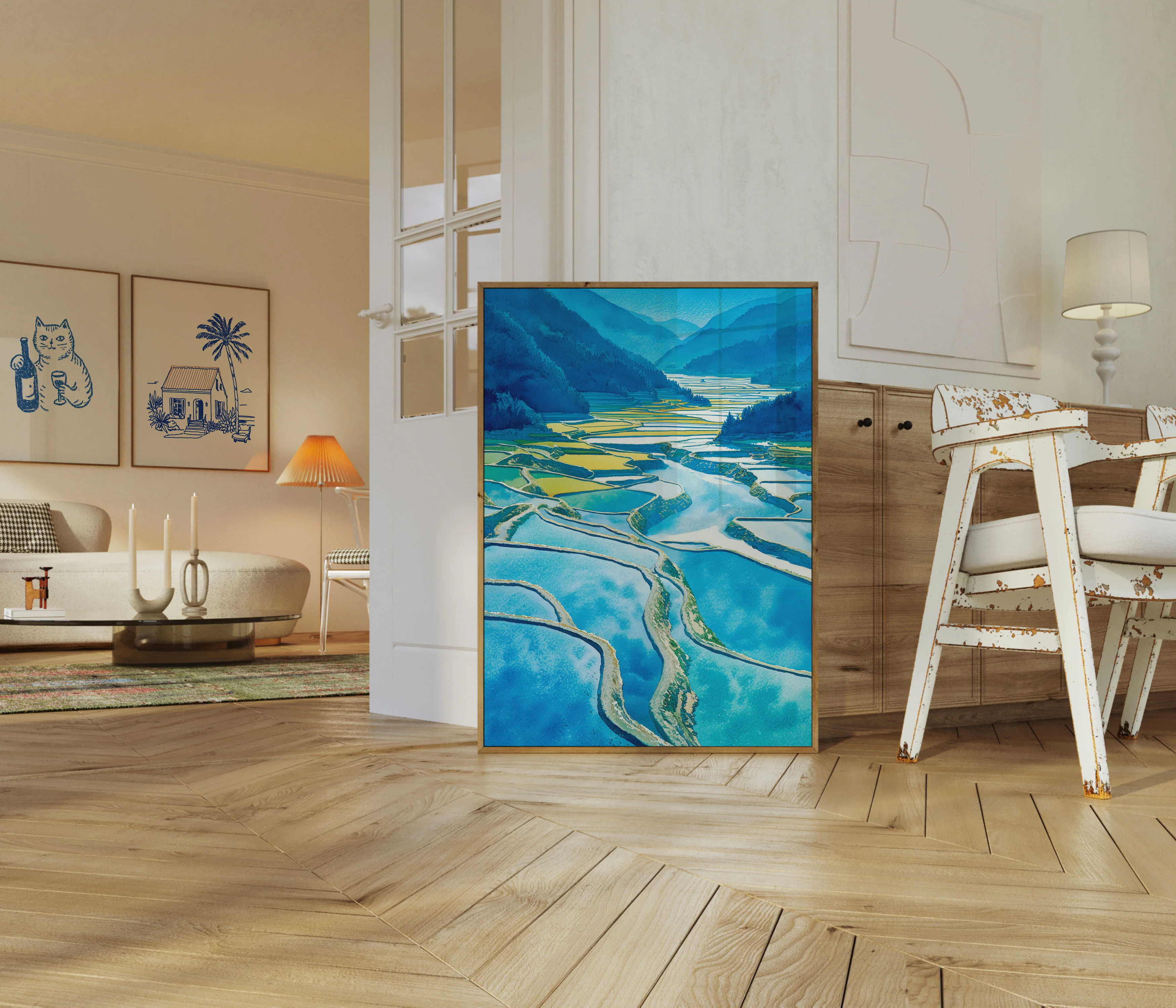 Alpine Valley Rice Fields Poster - Image 5