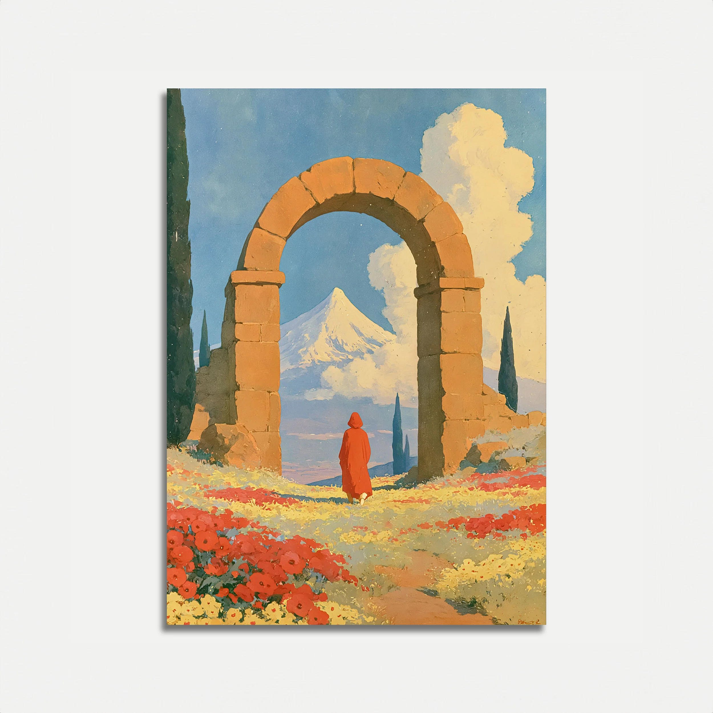 Ancient Arch Mountain Vista Poster