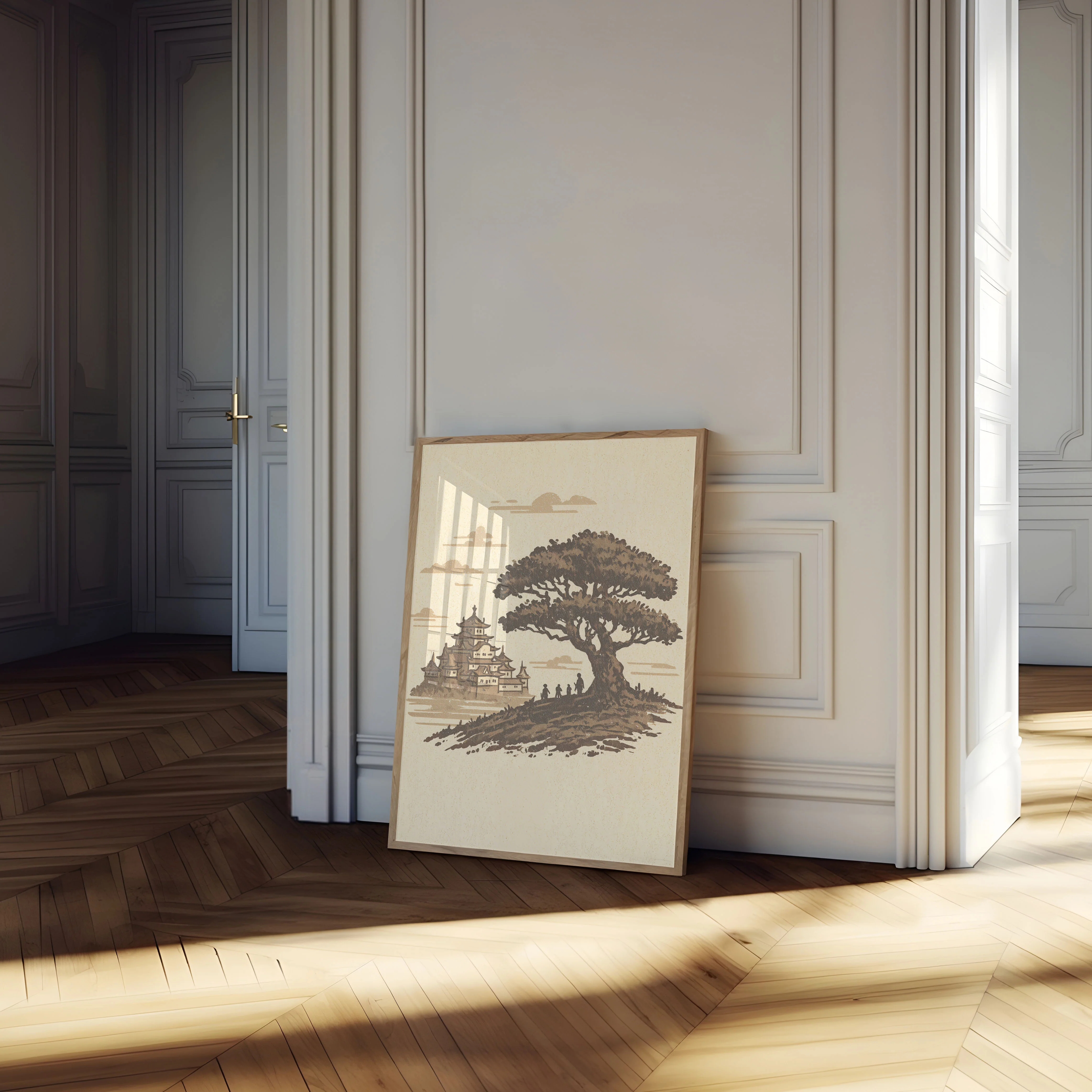 Ancient Castle and Majestic Tree Poster - Image 4