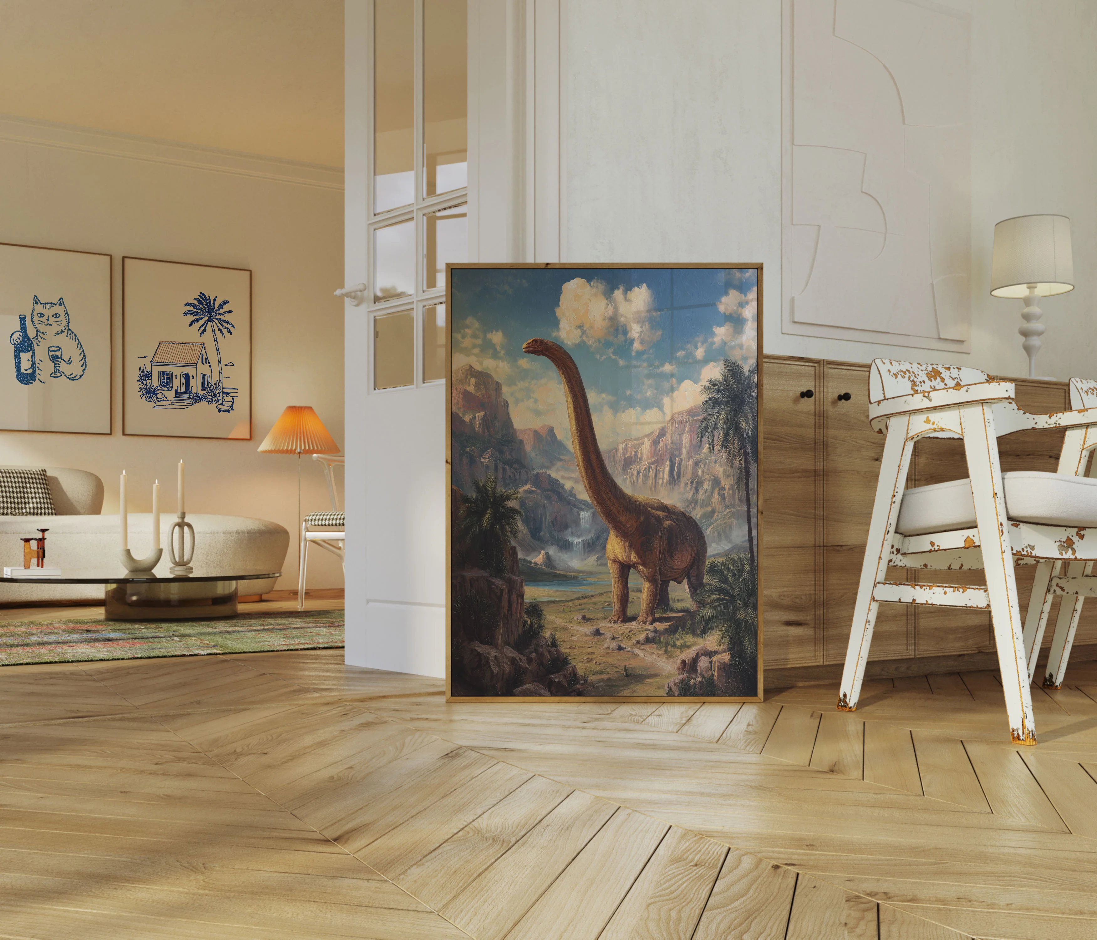 Ancient Dinosaur Landscape Poster - Image 5