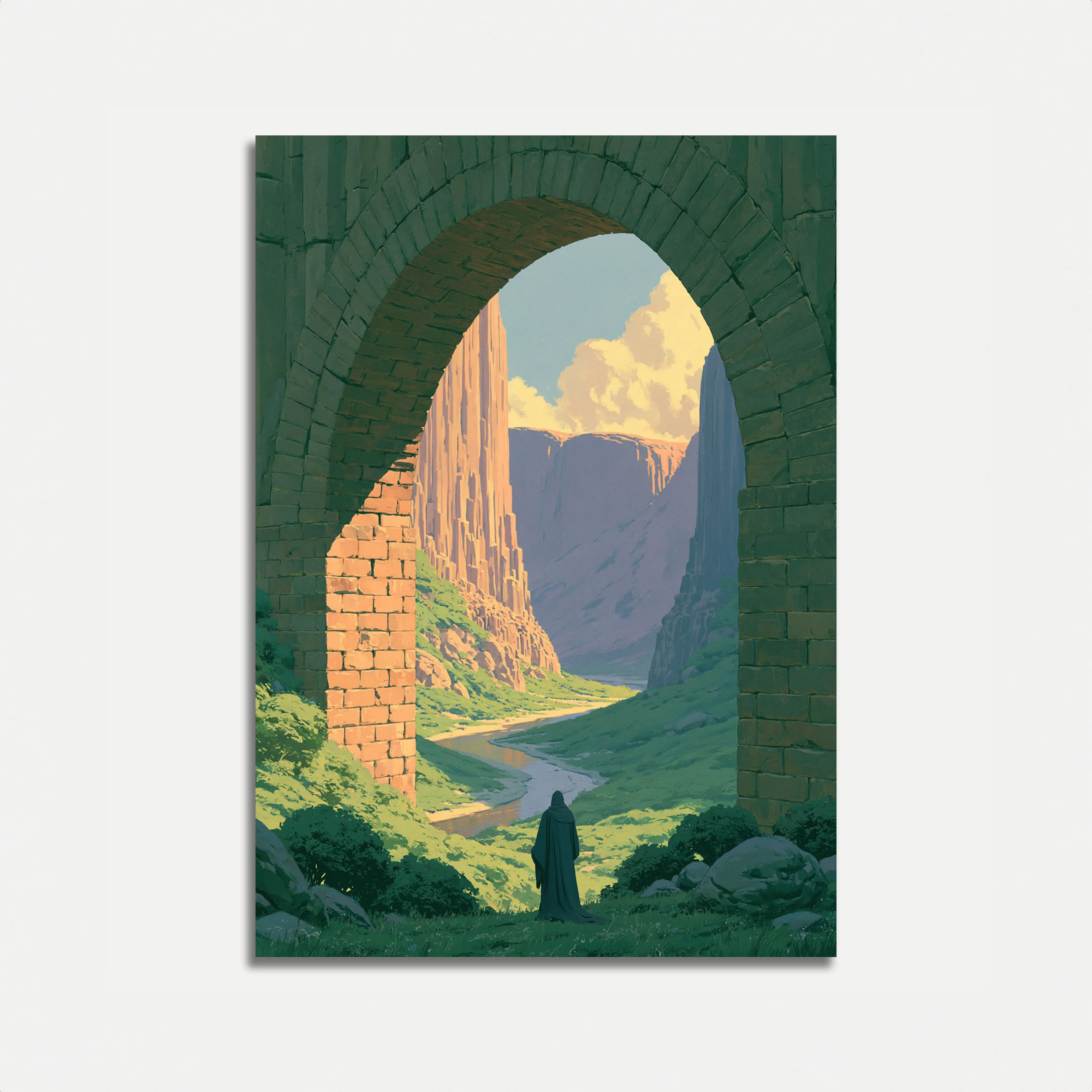 Ancient Gateway Mountain Valley Poster
