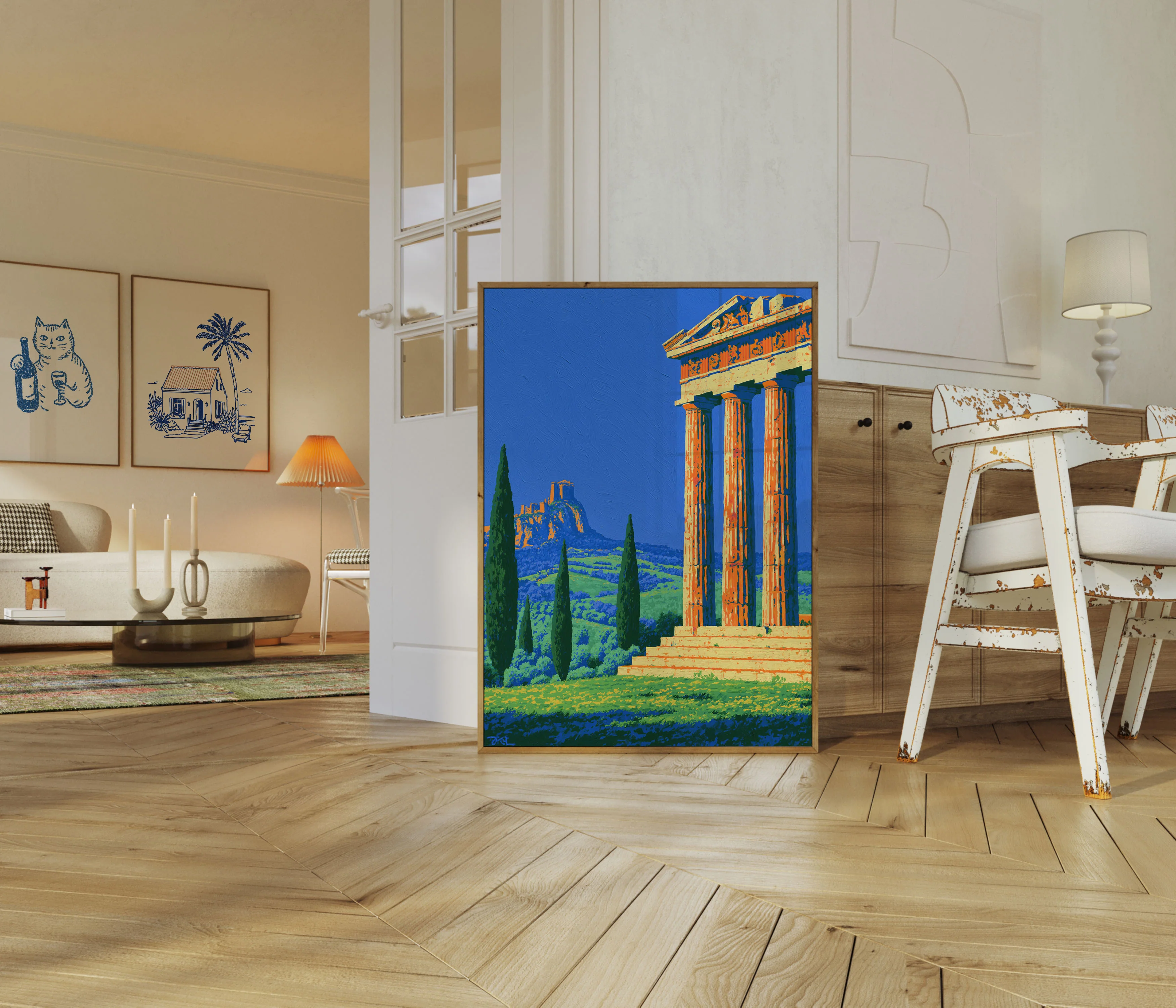 Ancient Greek Temple Landscape Poster - Image 5
