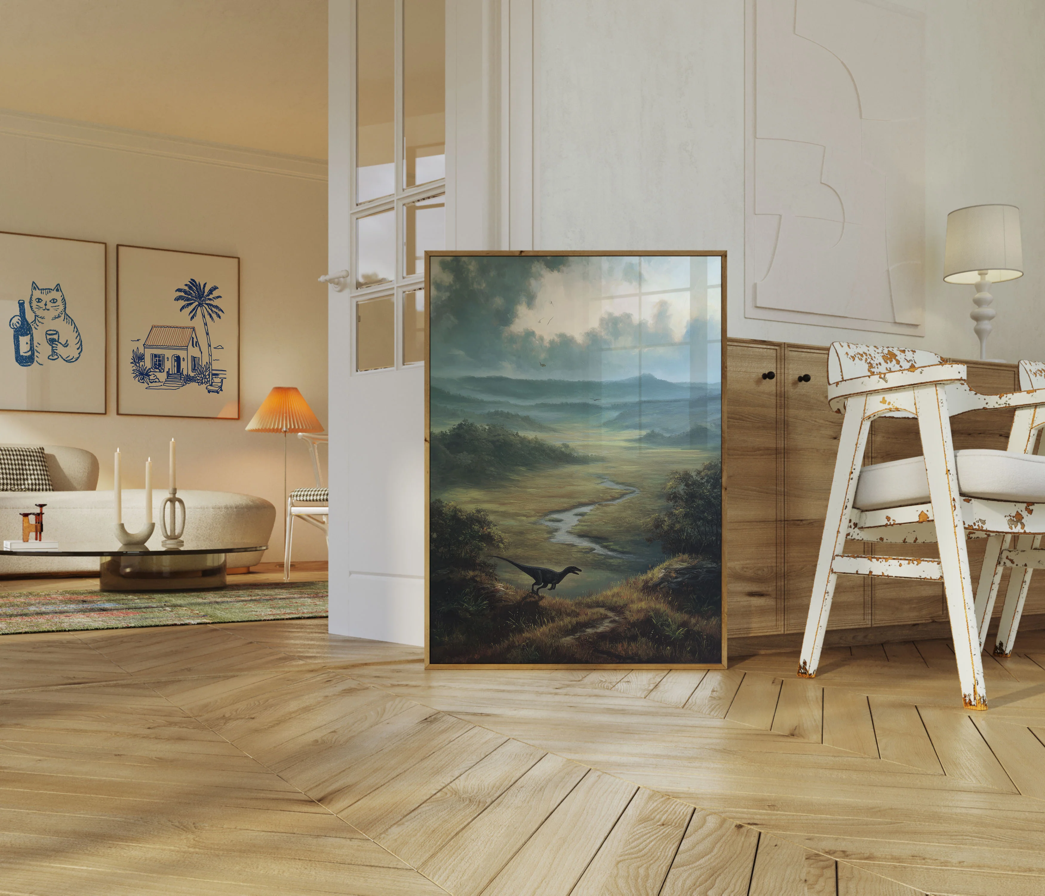 Ancient River Valley Dinosaur Poster - Image 5