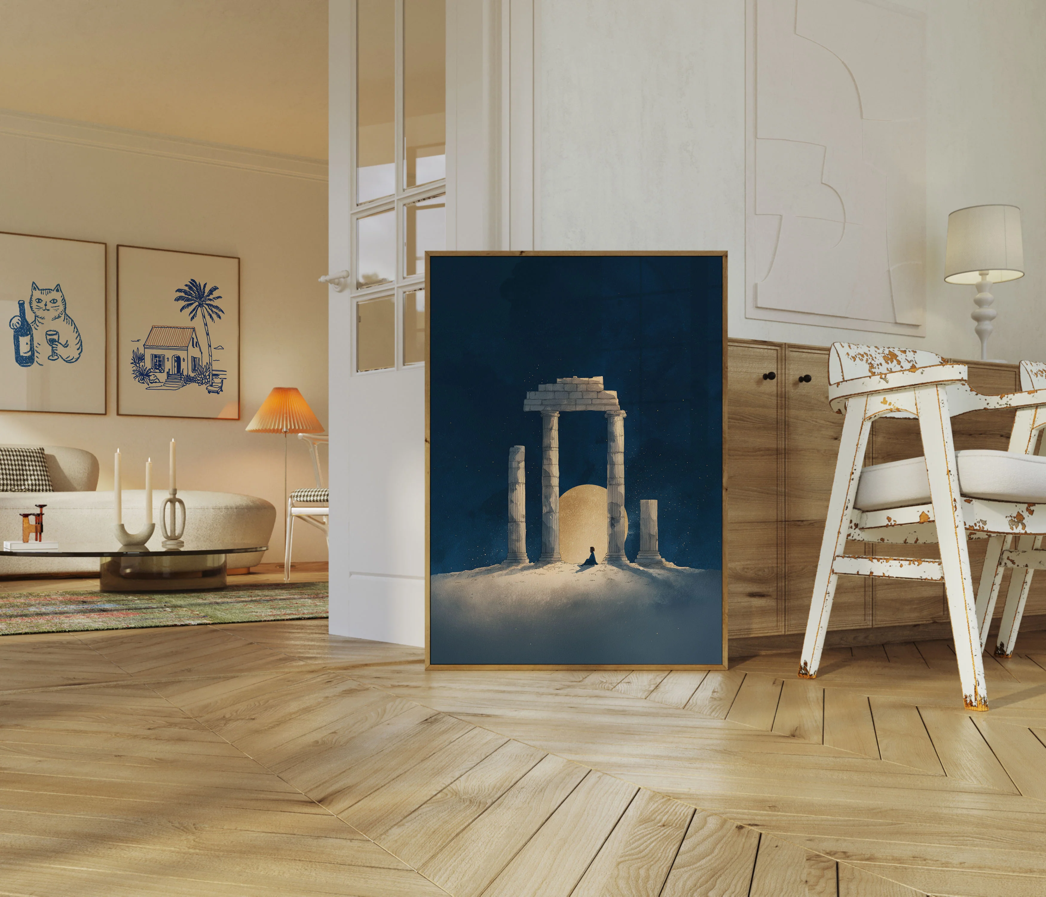 Ancient Temple Moonrise Poster - Image 5