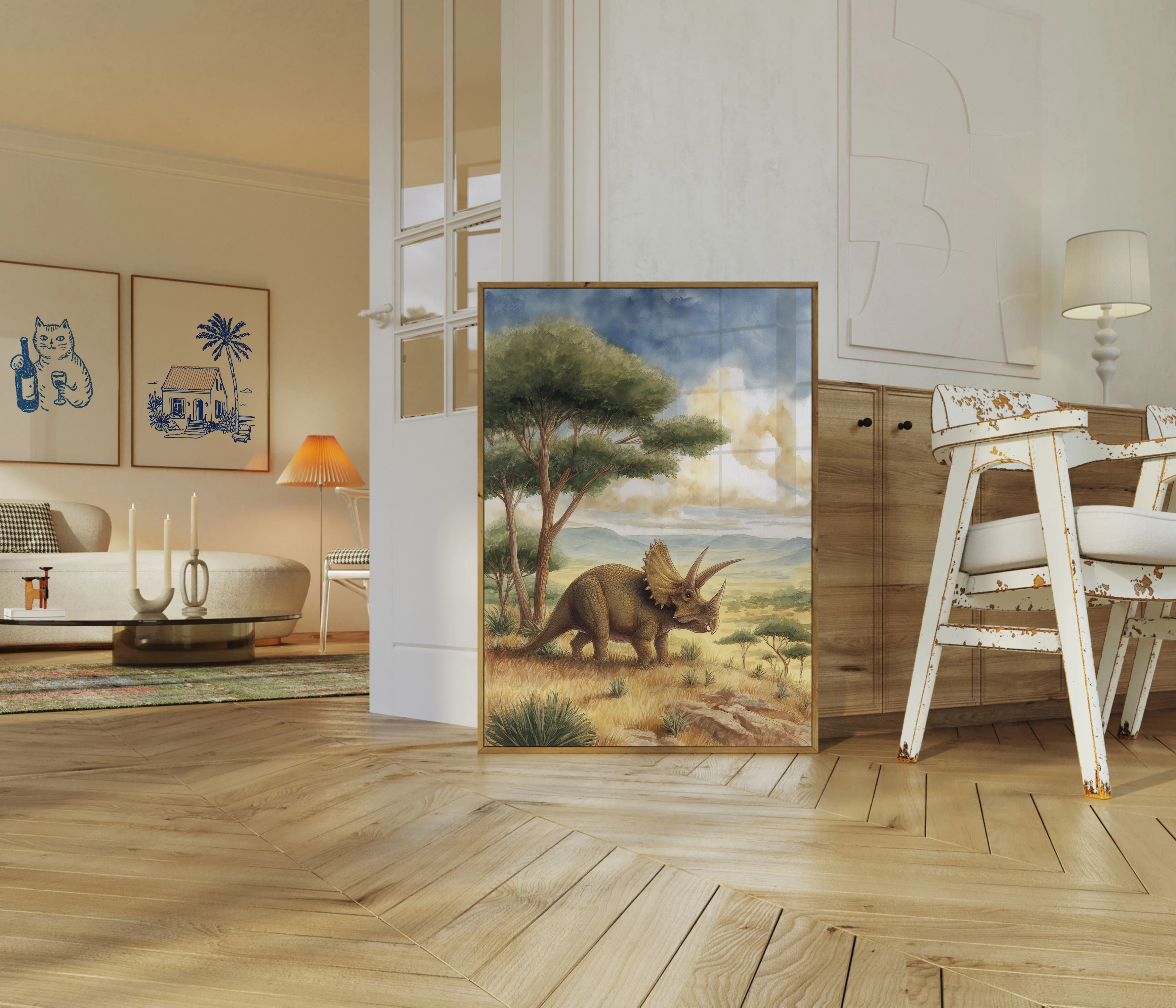 Ancient Triceratops Wilderness Poster - Image 5