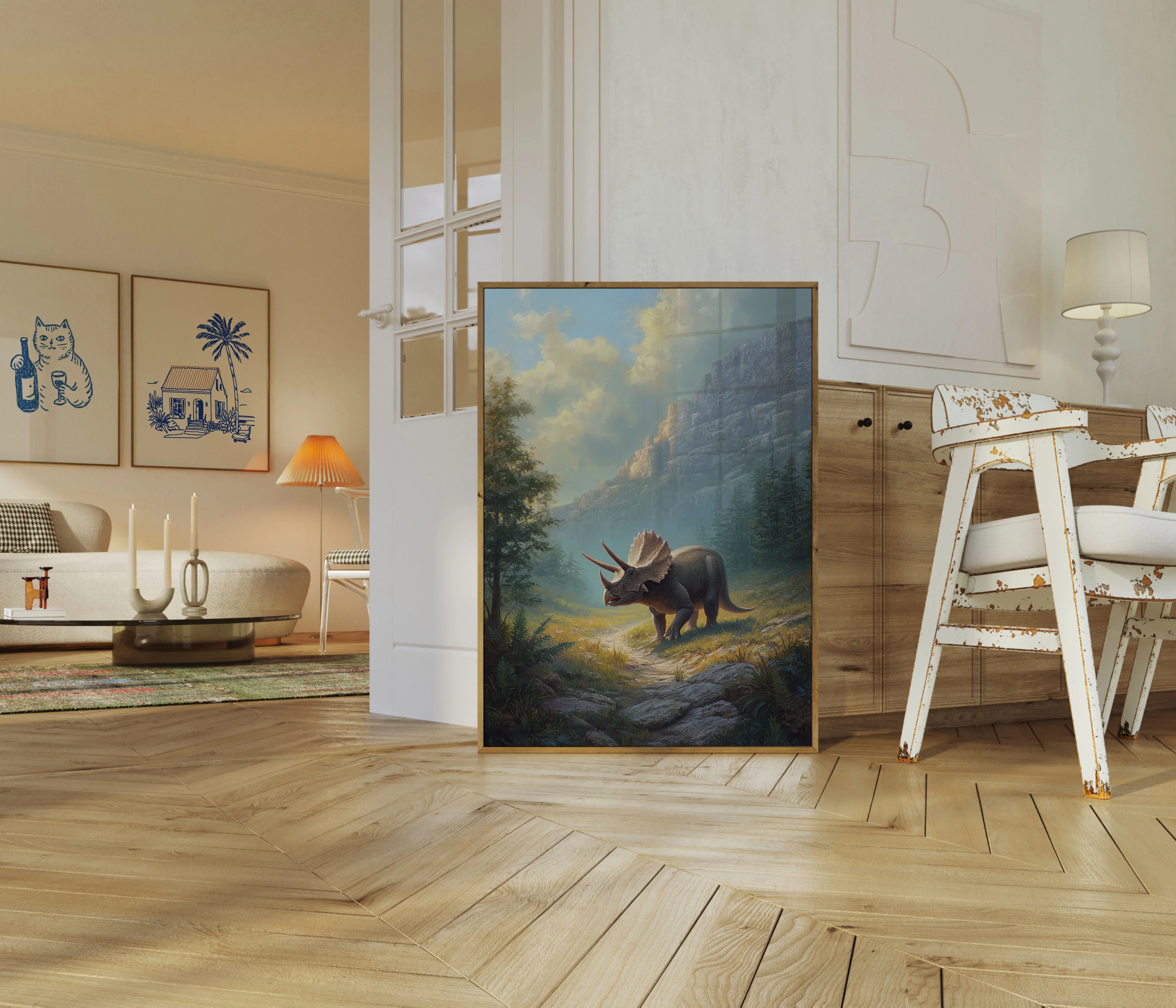 Ancient Triceratops Wilderness Poster - Image 5