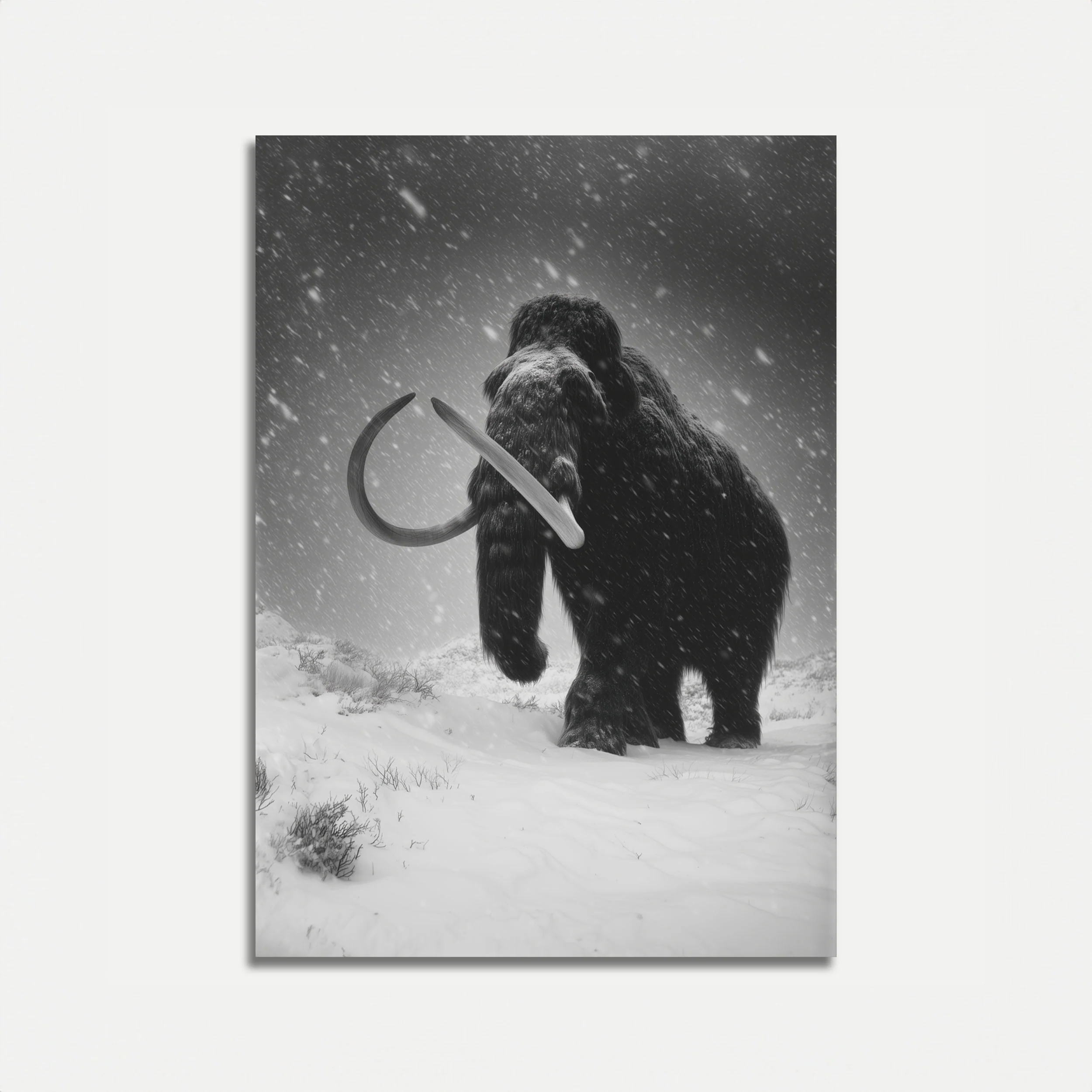Ancient Woolly Mammoth Winter Poster
