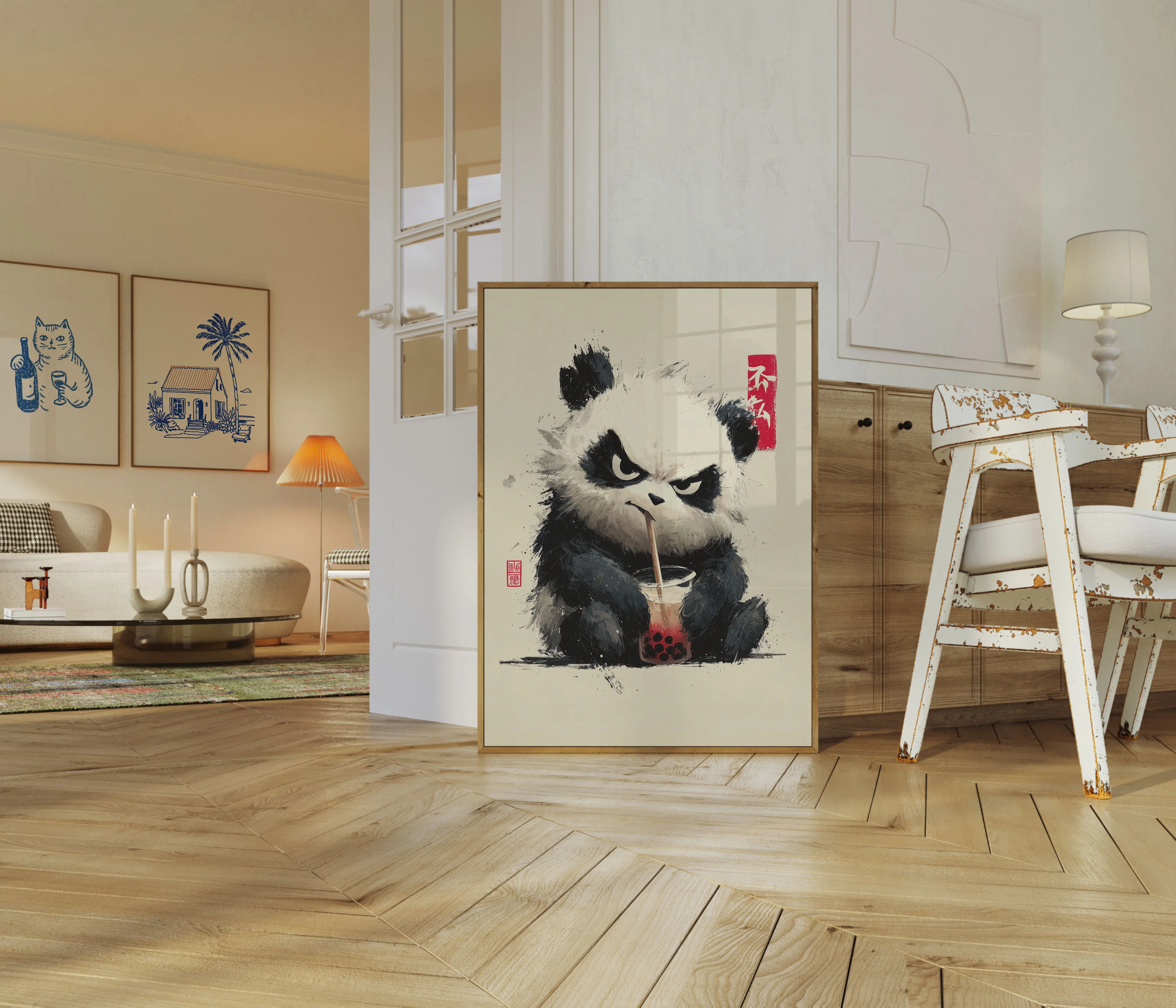 Angry Panda Bubble Tea Poster - Image 5
