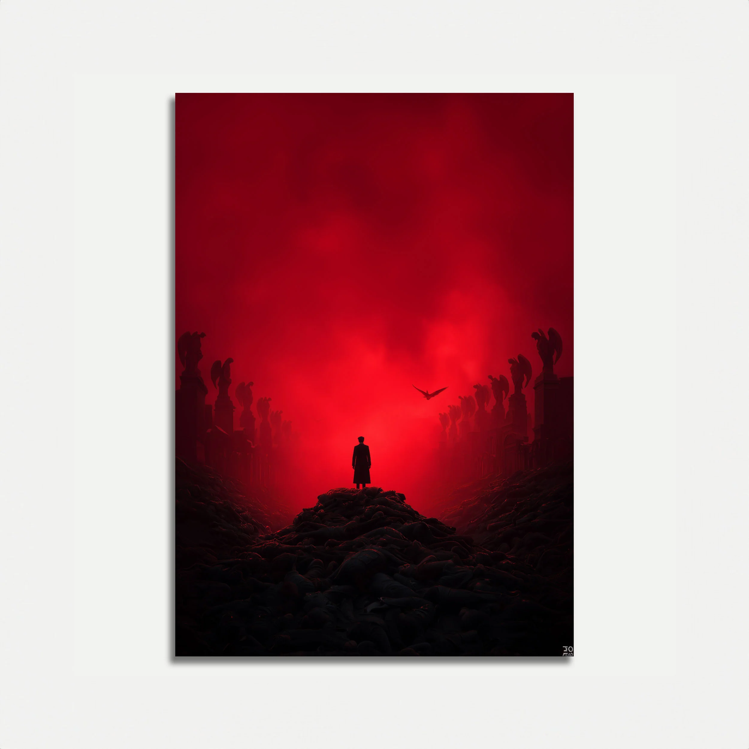 Apocalyptic Silhouette Landscape Poster