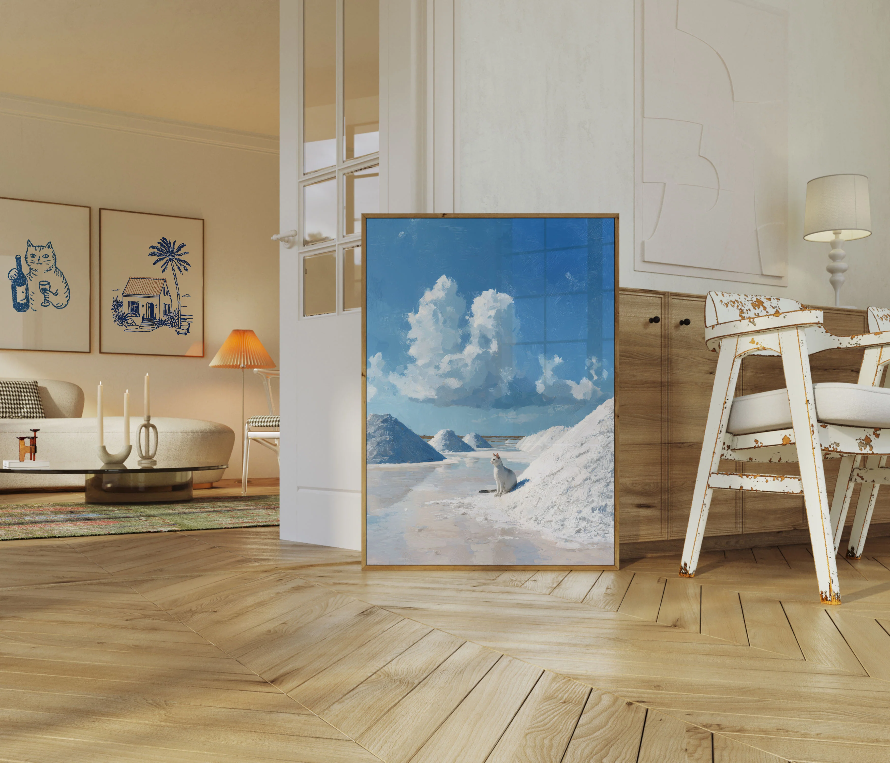 Arctic Fox in Winter Landscape Poster - Image 5
