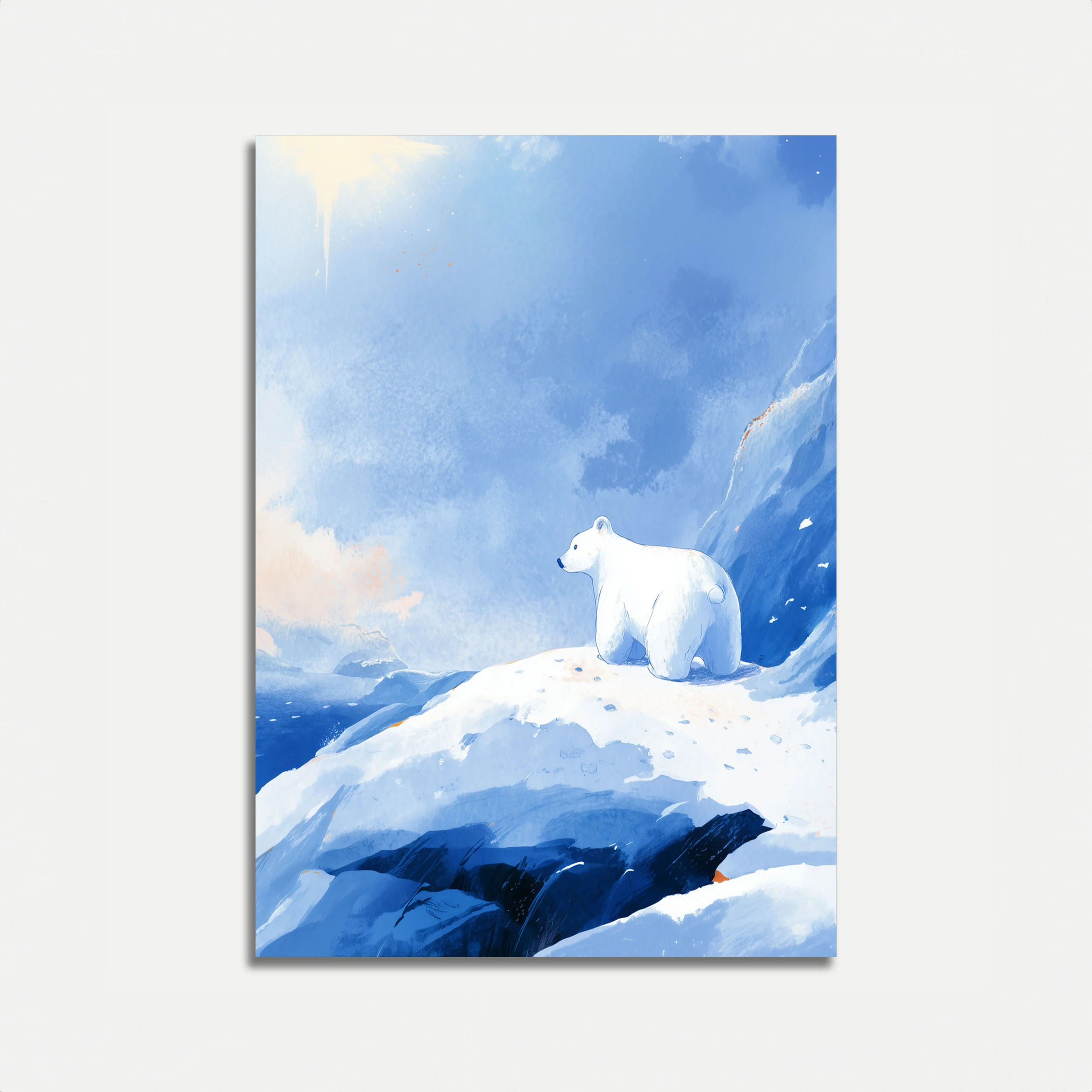 Arctic Solitude Polar Bear Poster