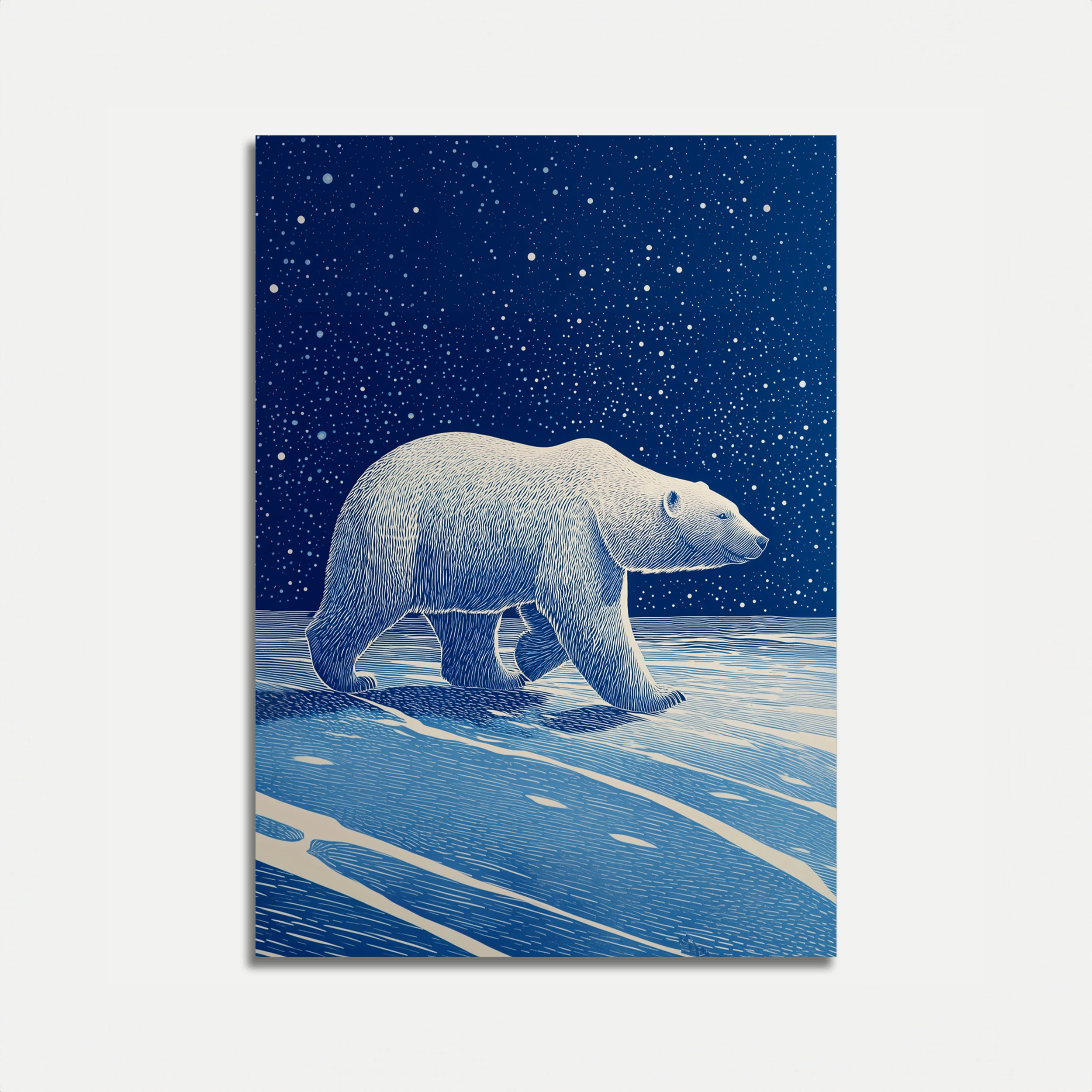 Arctic Wanderer Starry Night Poster
