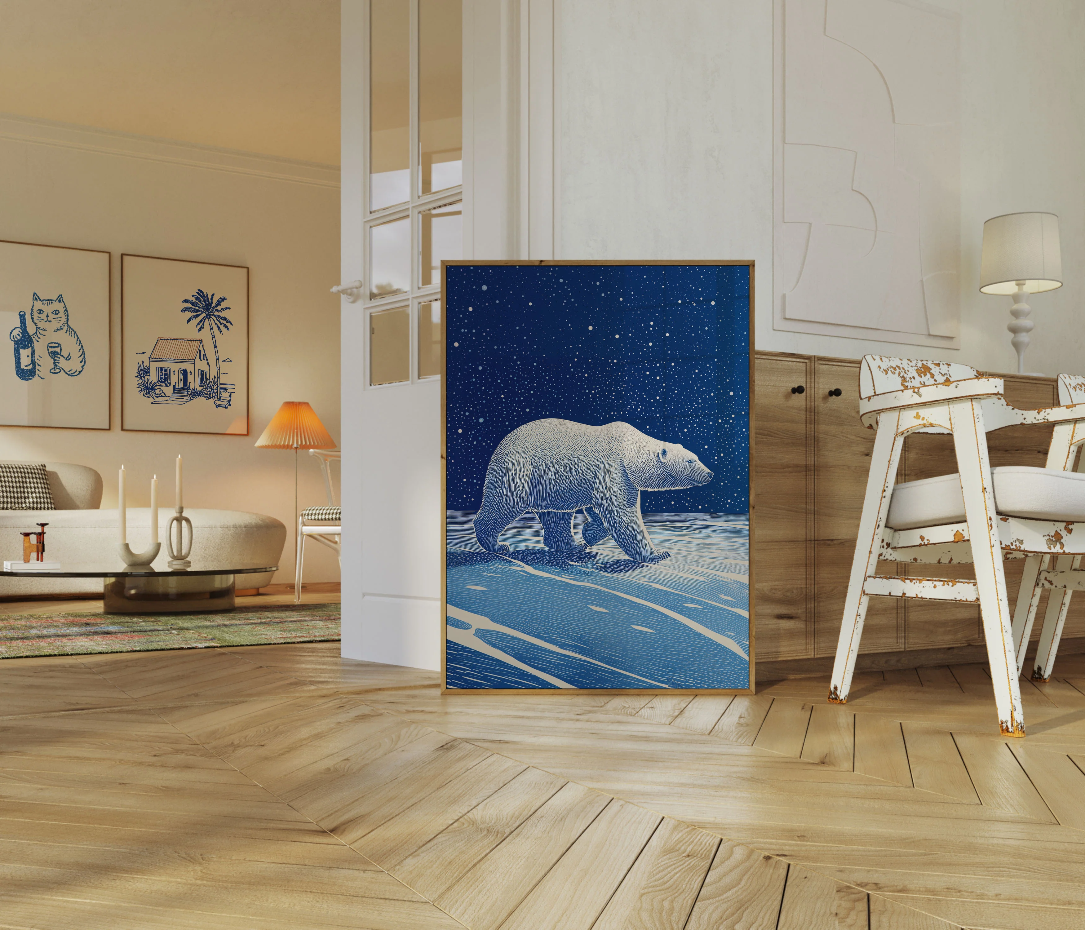 Arctic Wanderer Starry Night Poster - Image 5