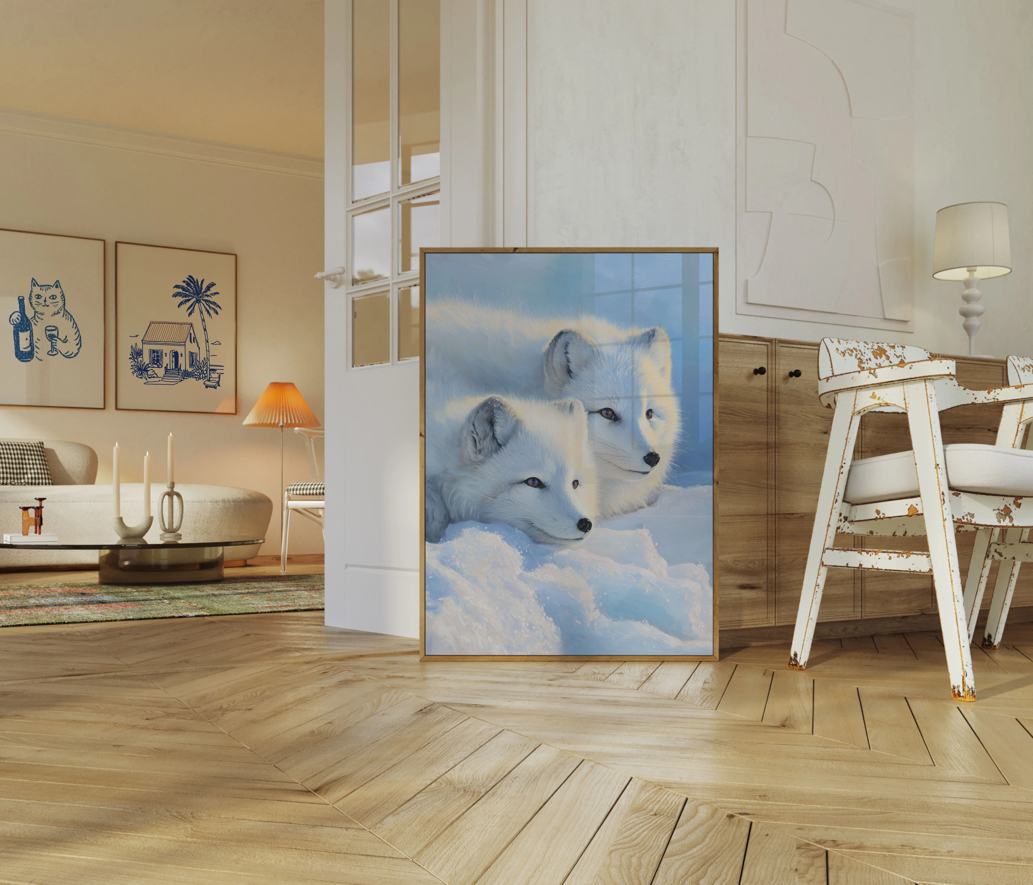 Arctic Wolves in Snow Poster - Image 5