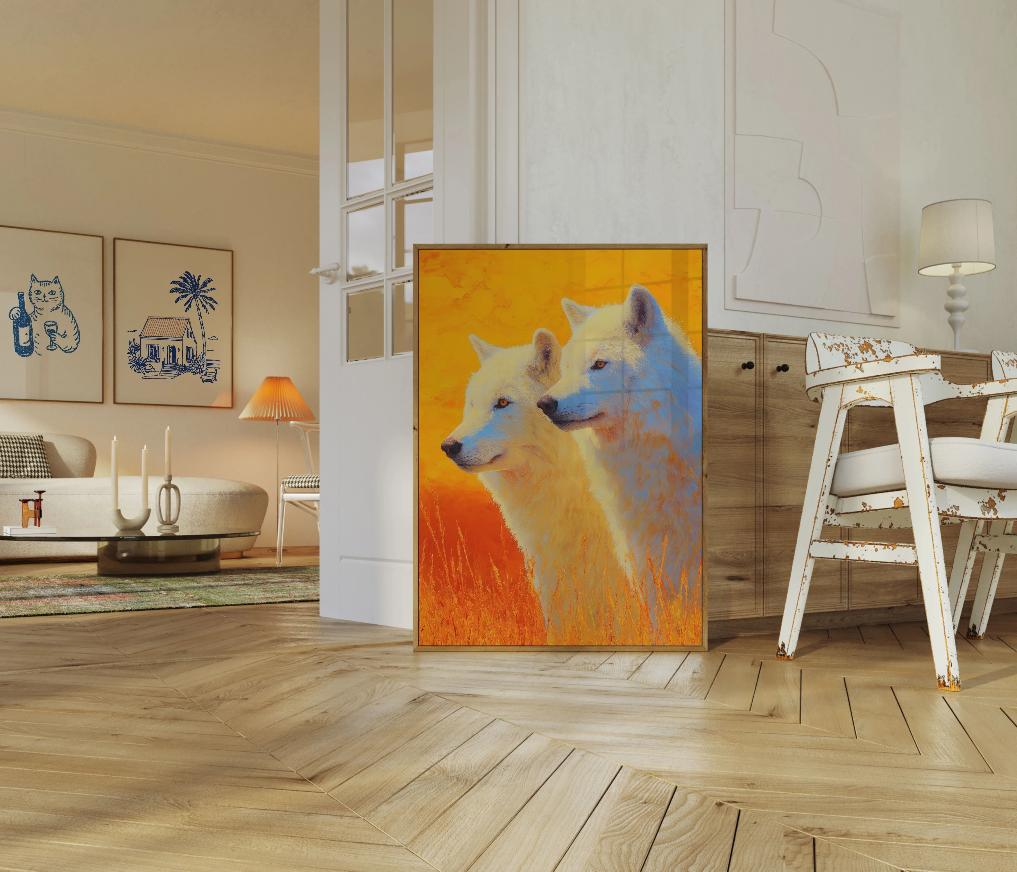 Arctic Wolves Sunset Poster - Image 5