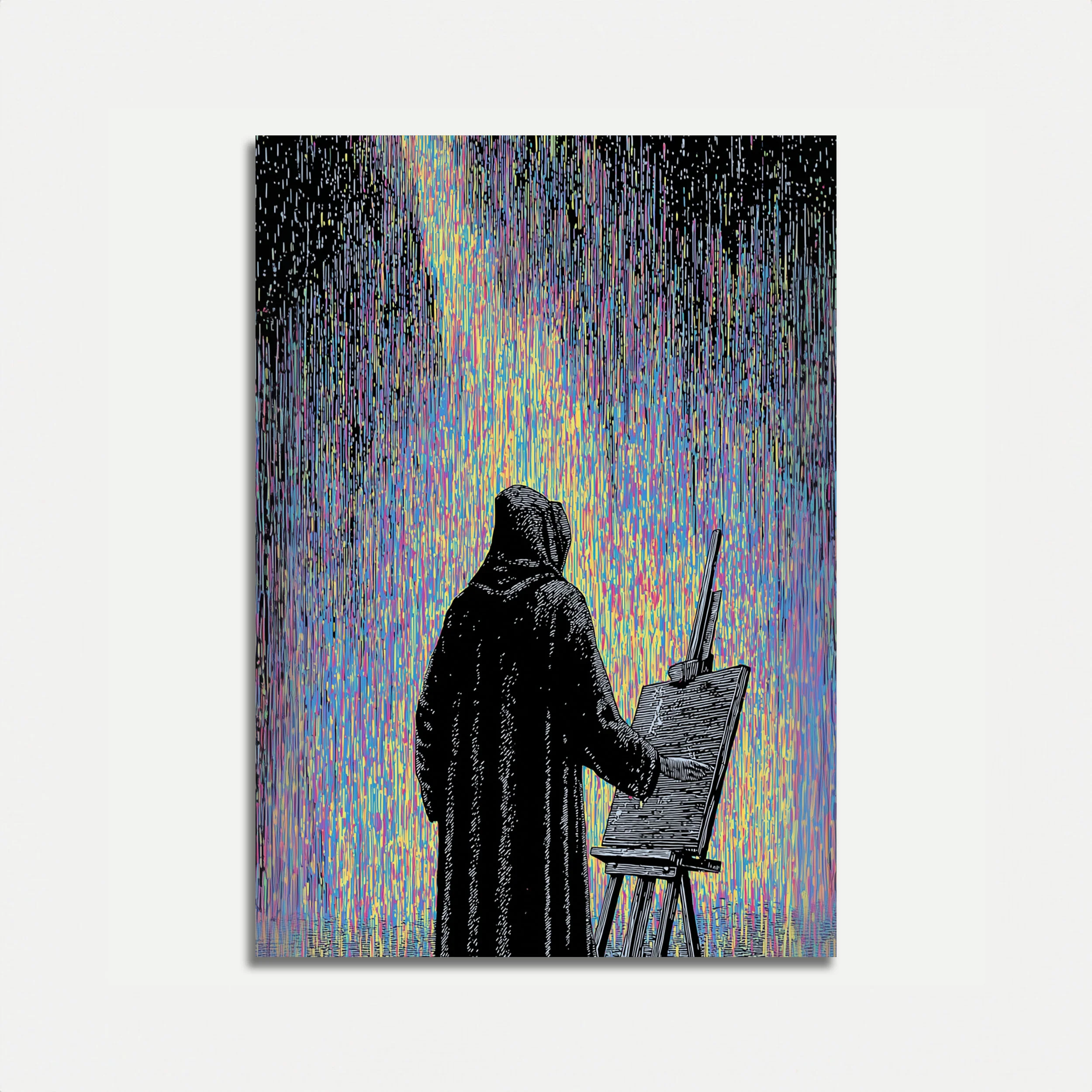 Artist Creating Digital Reality Poster
