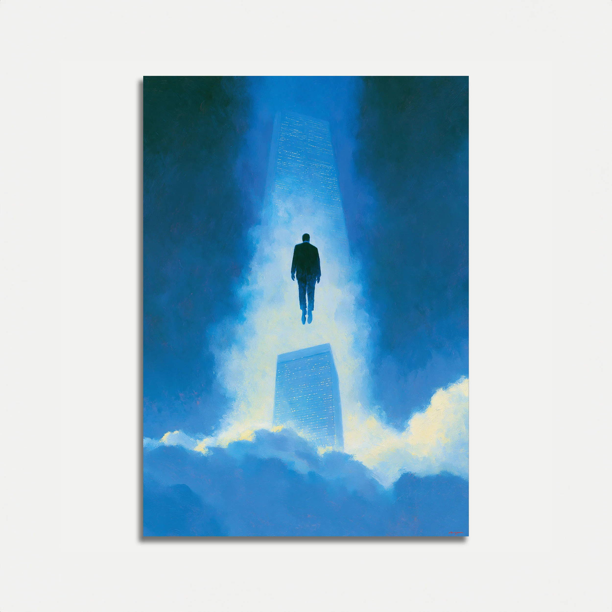 Ascending Through the Clouds Poster