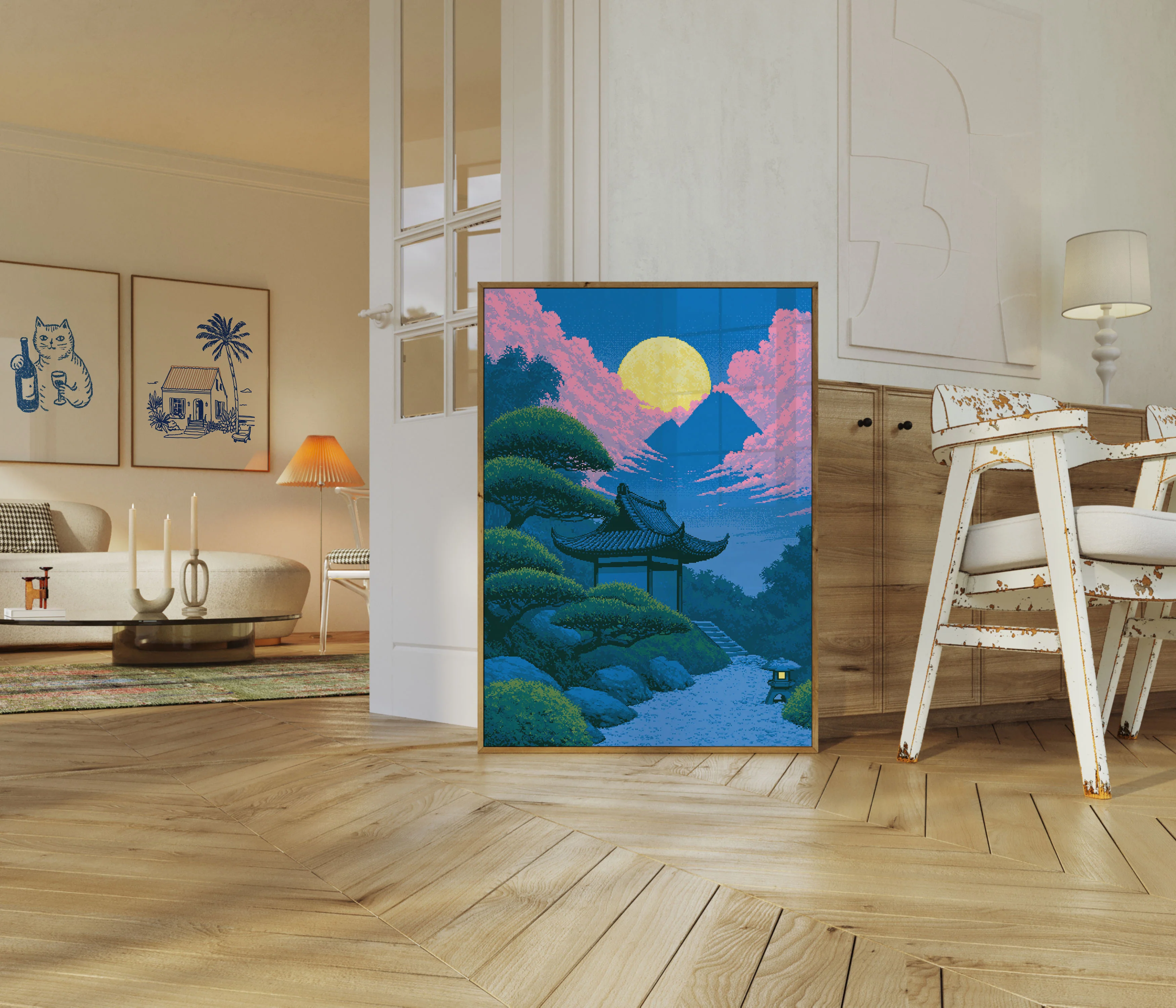 Asian Garden Moonlight Poster - Image 5