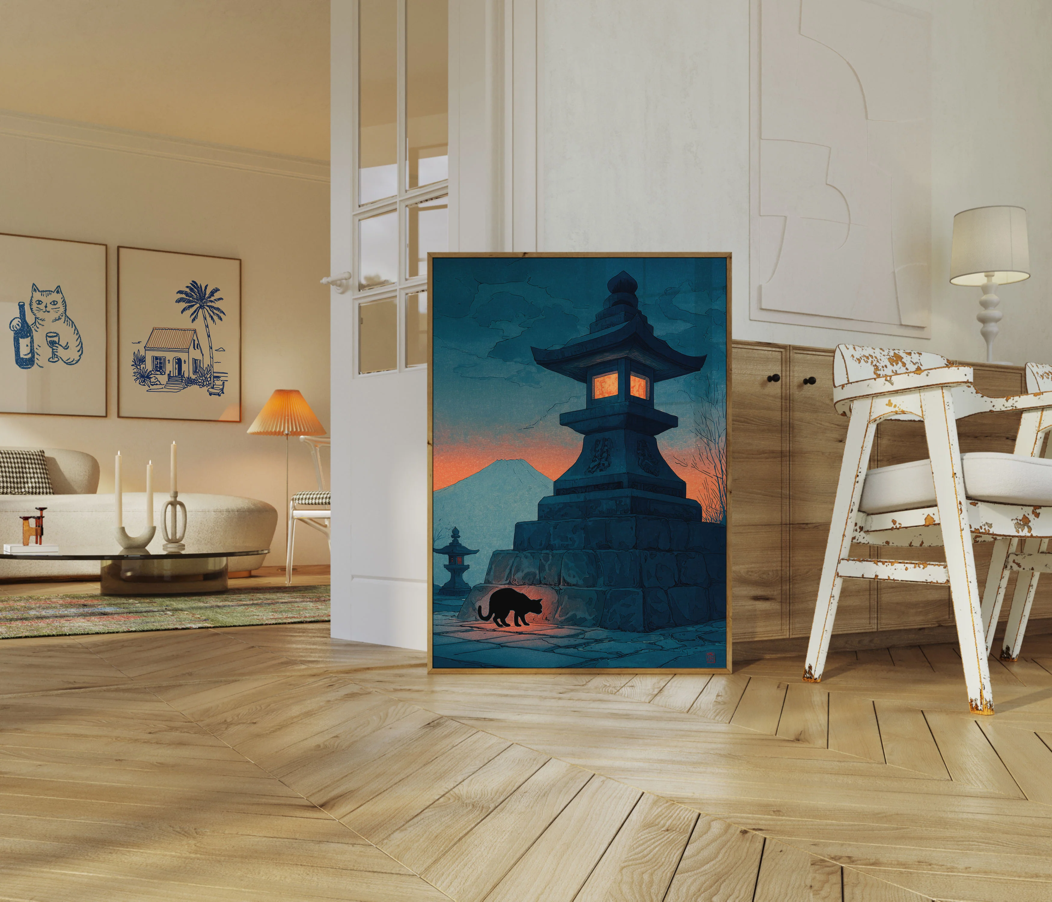 Asian Lantern at Dusk Poster - Image 5